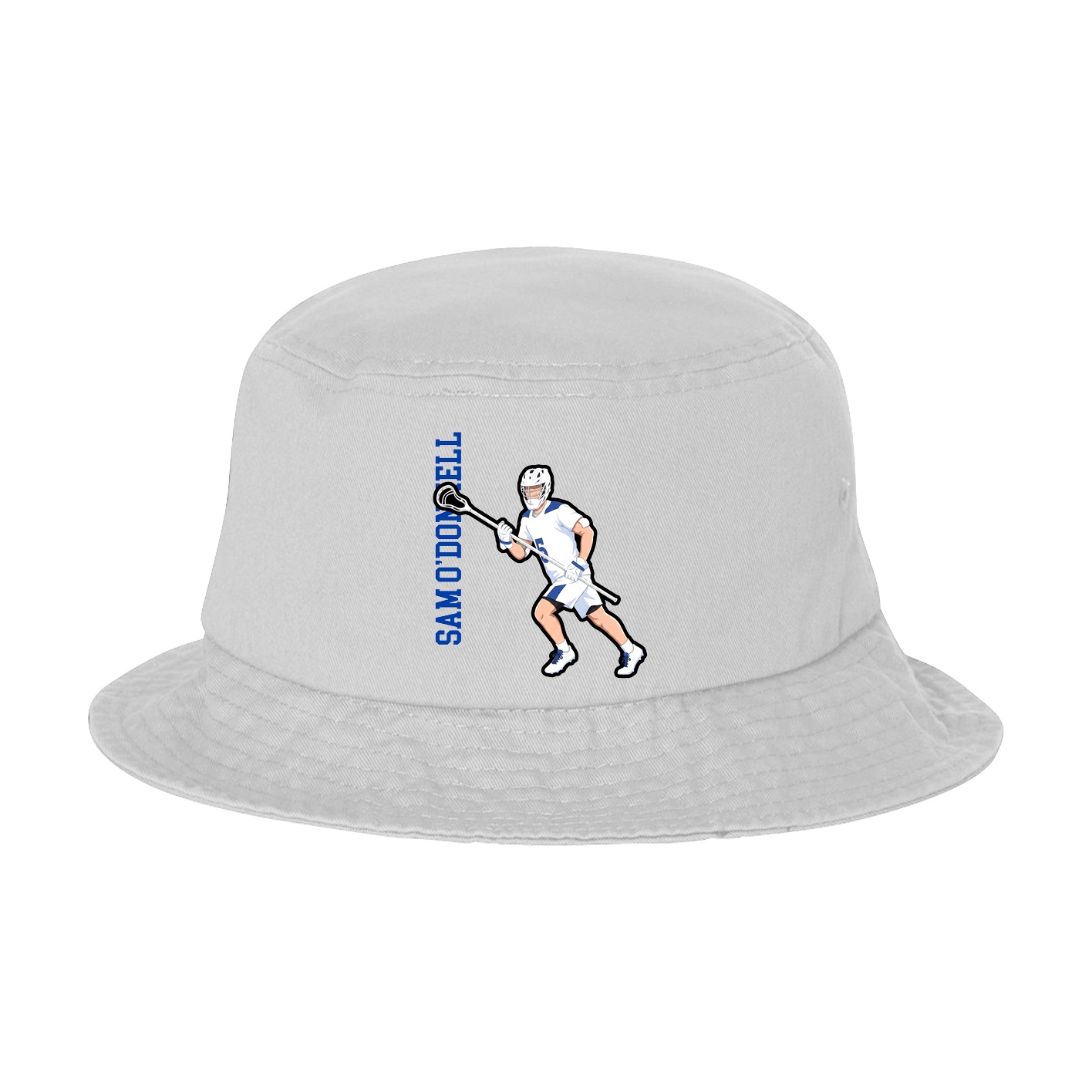 Bucket Cap — Name Vertical in White