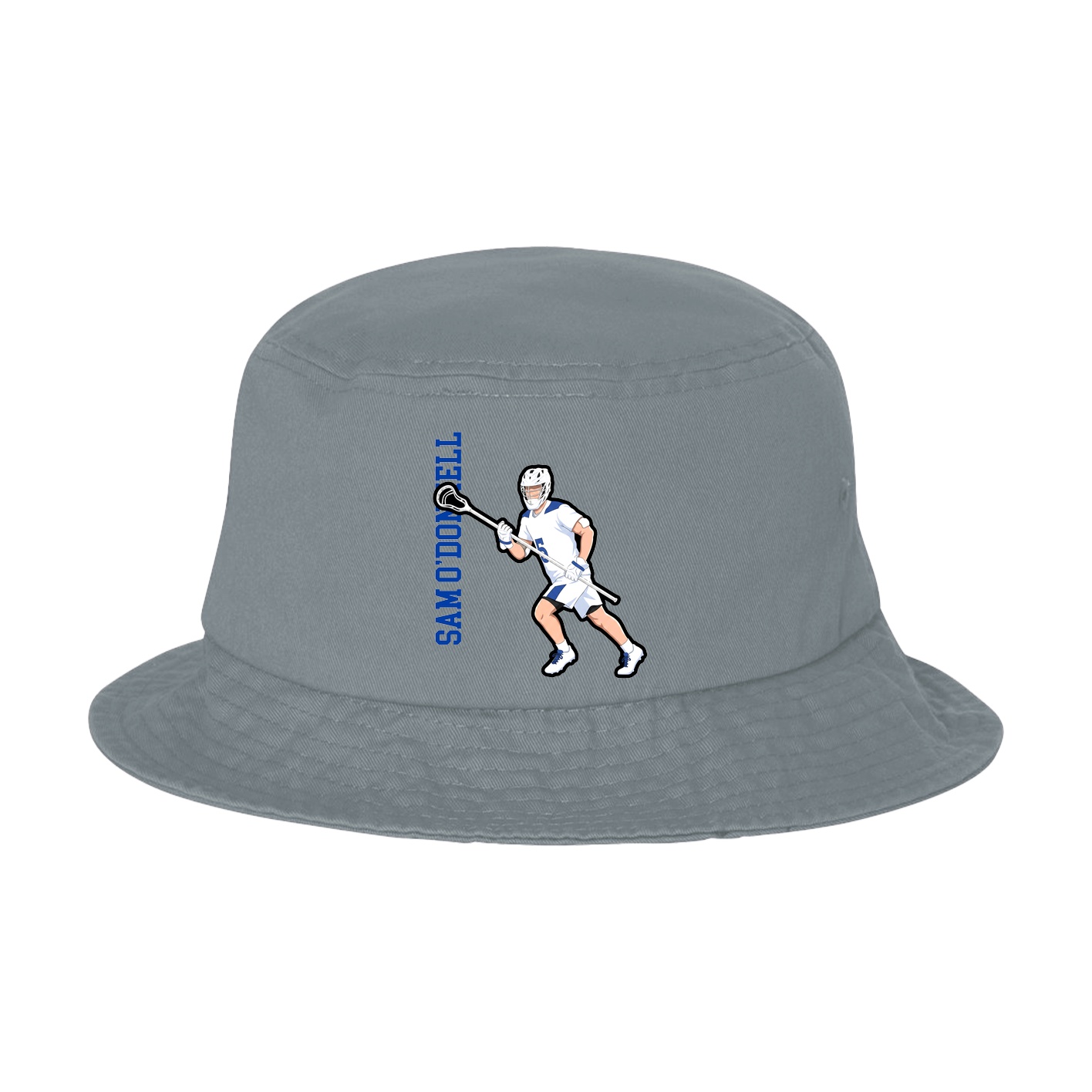 Bucket Cap — Name Vertical in Grey