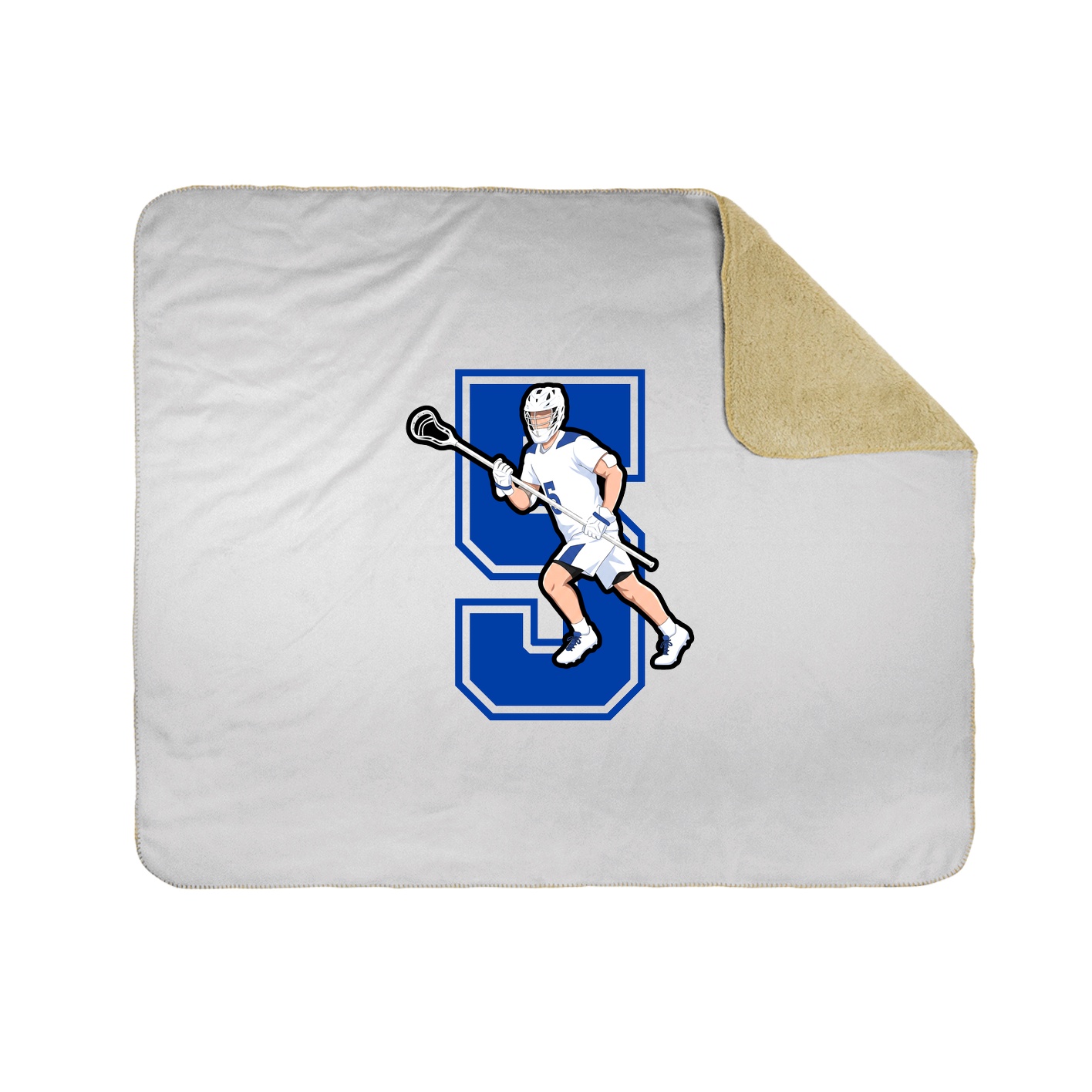 Throw Blanket — Number in White