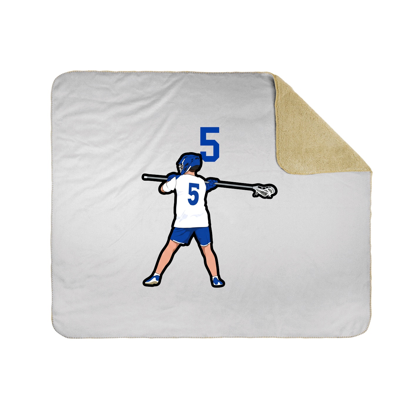 Throw Blanket — Number Top in White