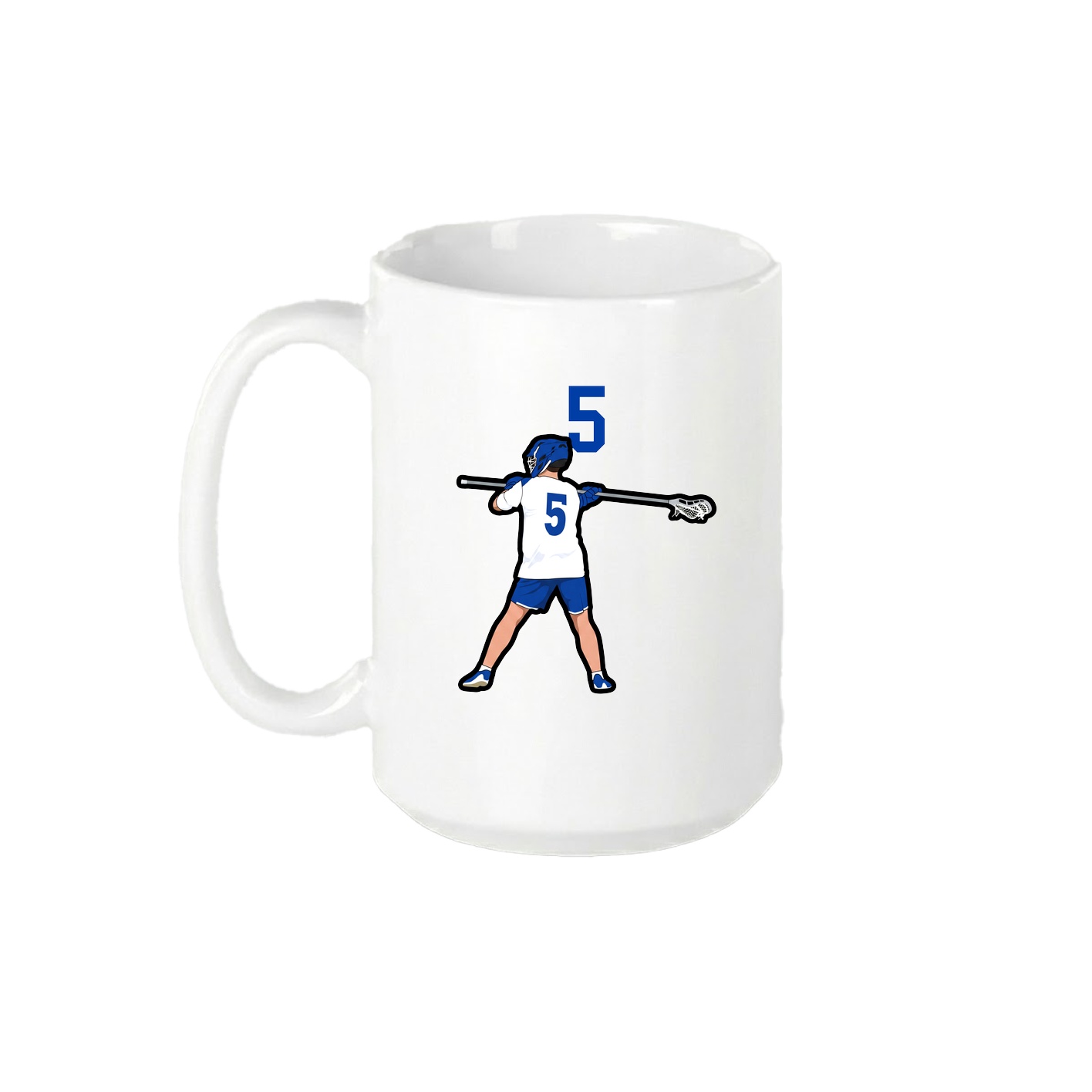 15oz Coffee Mug — Number Top in White