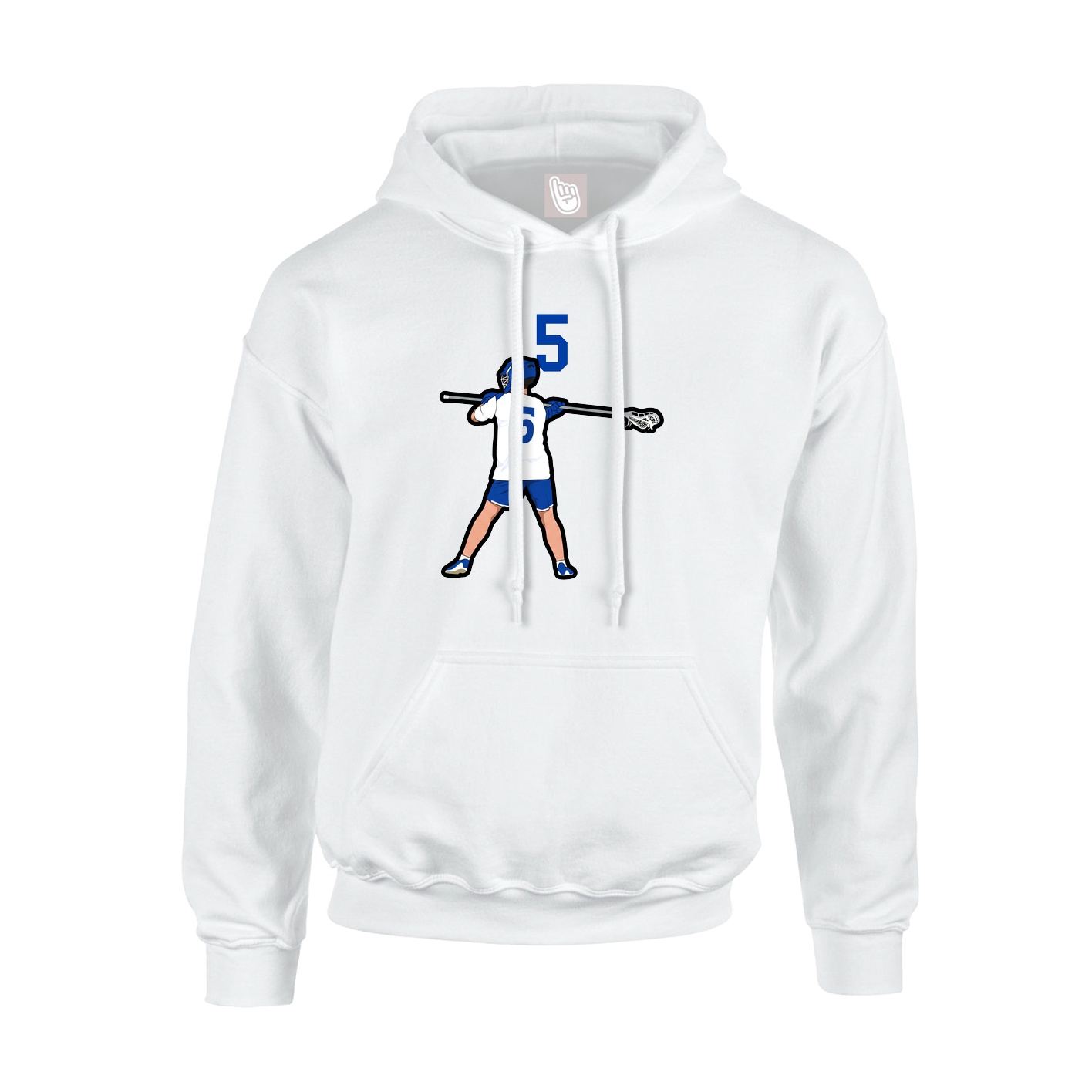 Youth Hoodie — Number Top in White