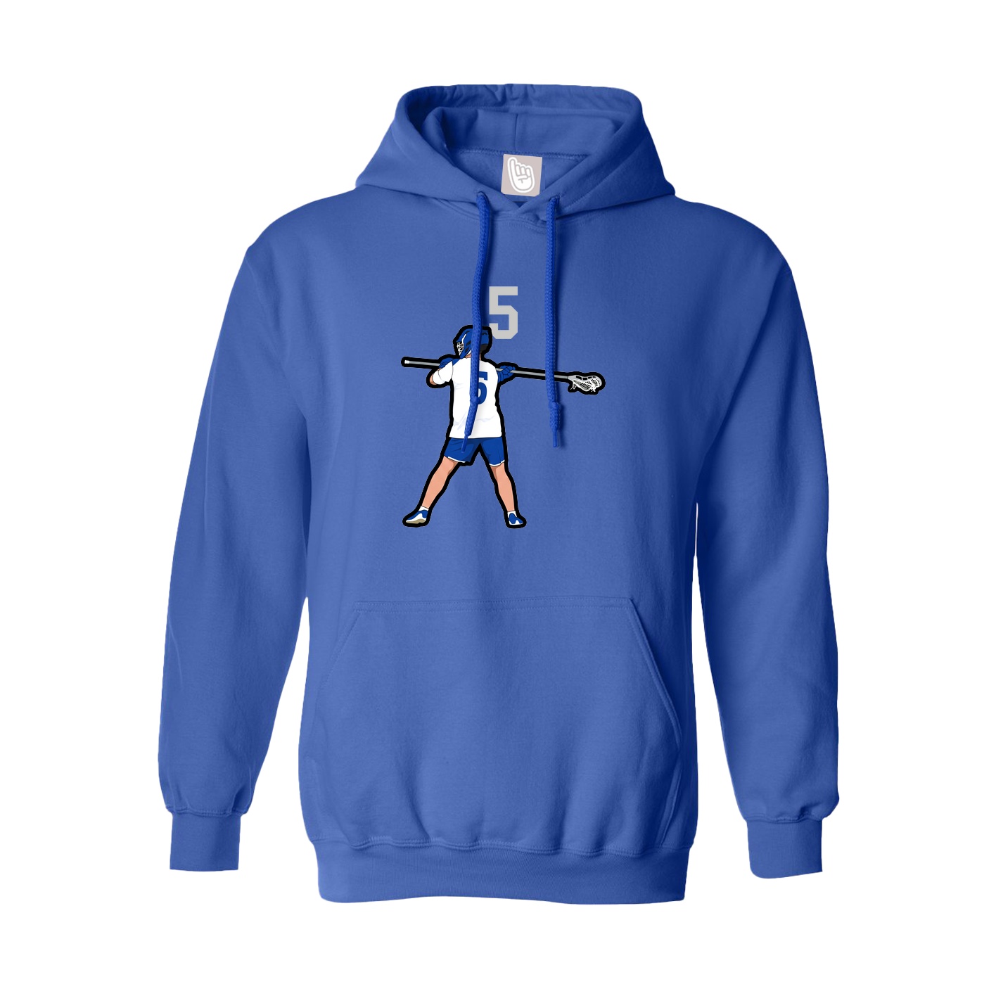 Youth Hoodie — Number Top in Royal