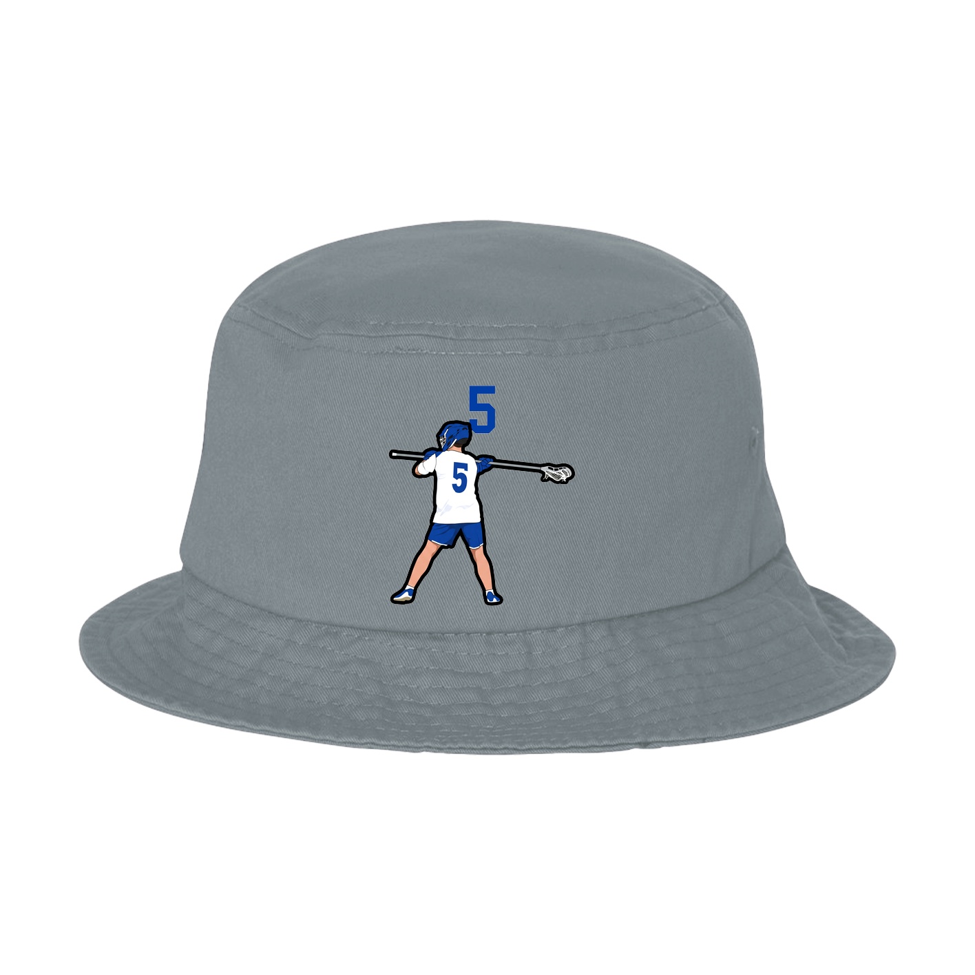 Bucket Cap — Number Top in Grey