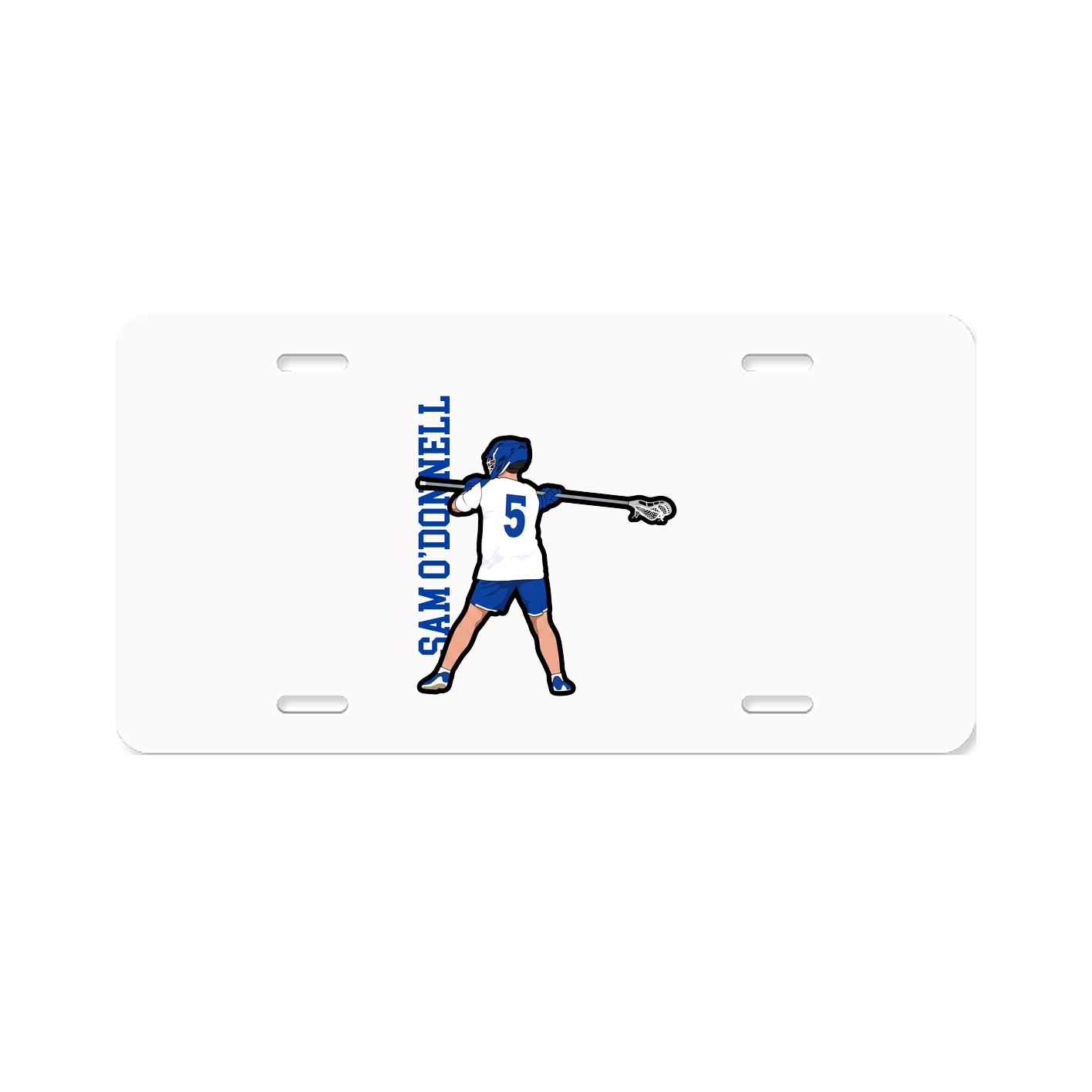 License Plate — Name Vertical in Classic