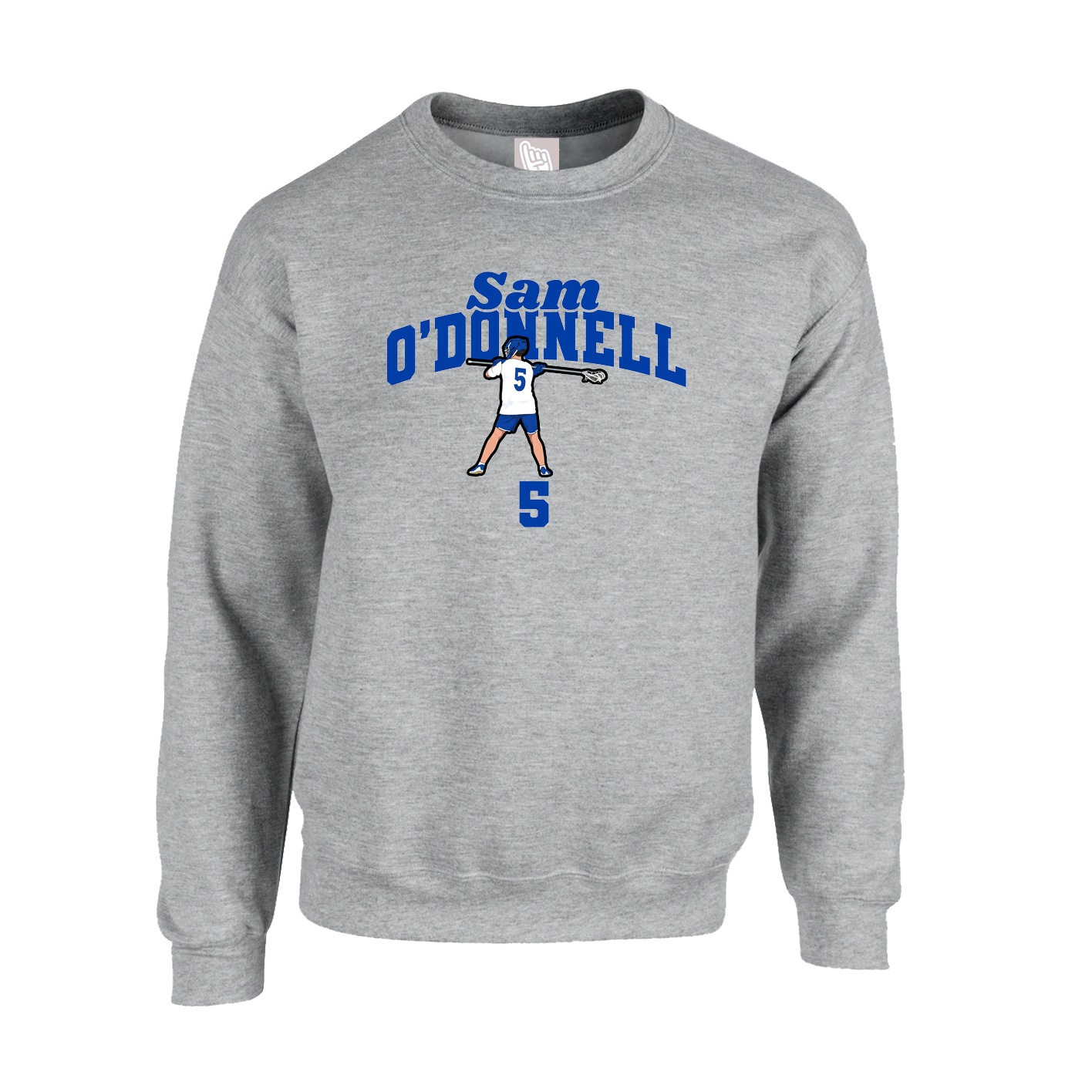 Fleece Crew — Signature Arch in Grey