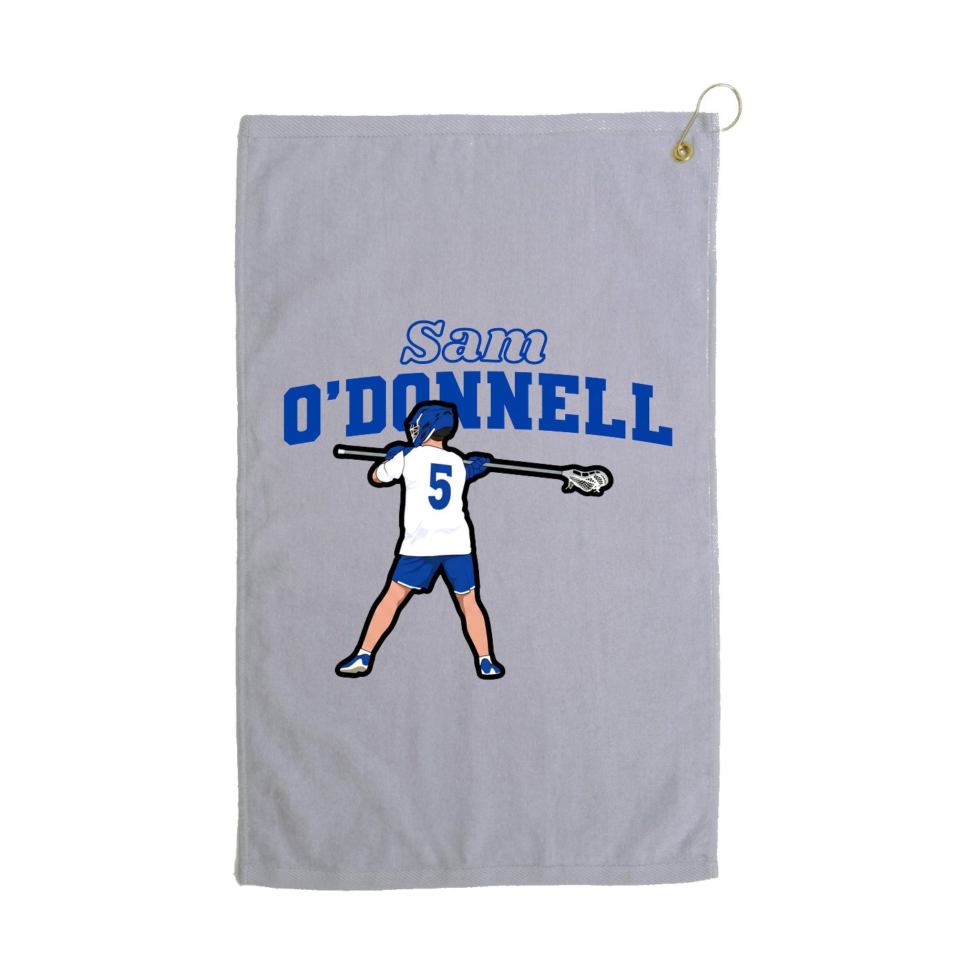 Golf Towel — Name Arch in Grey