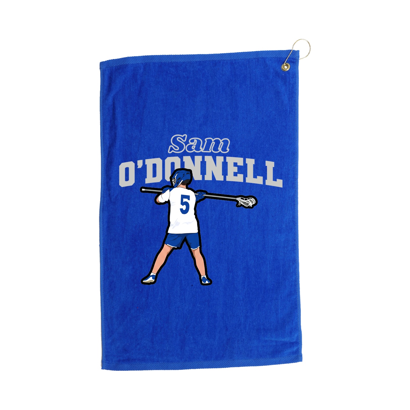 Golf Towel — Name Arch in Royal