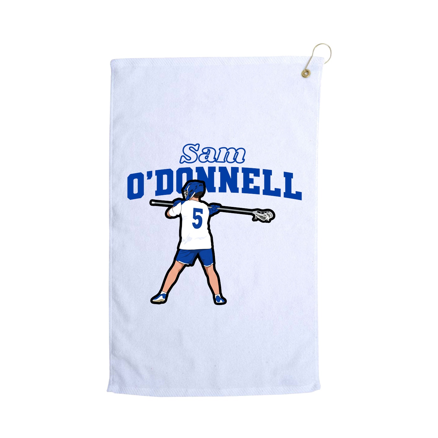 Golf Towel — Name Arch in White