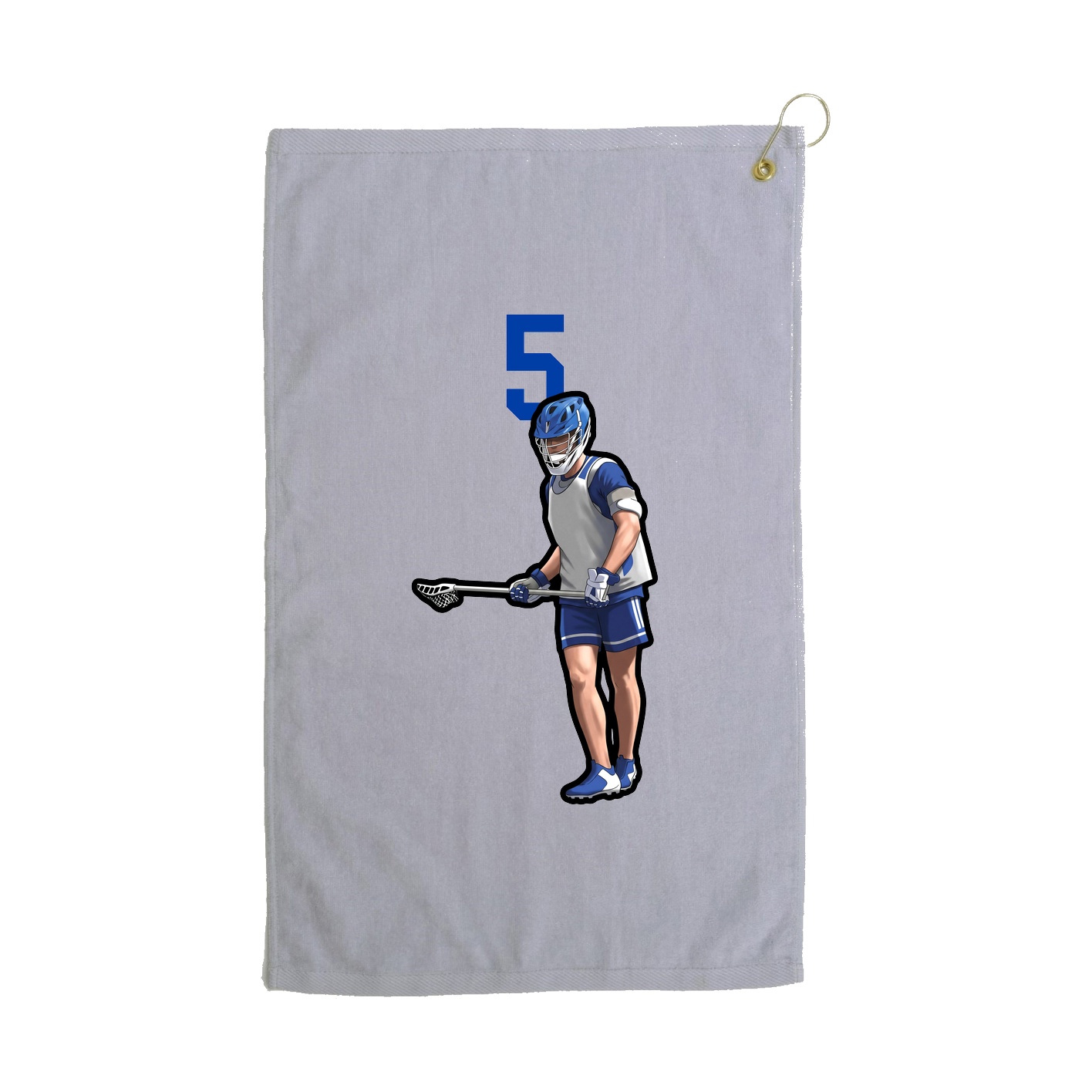 Golf Towel — Number Top in Grey