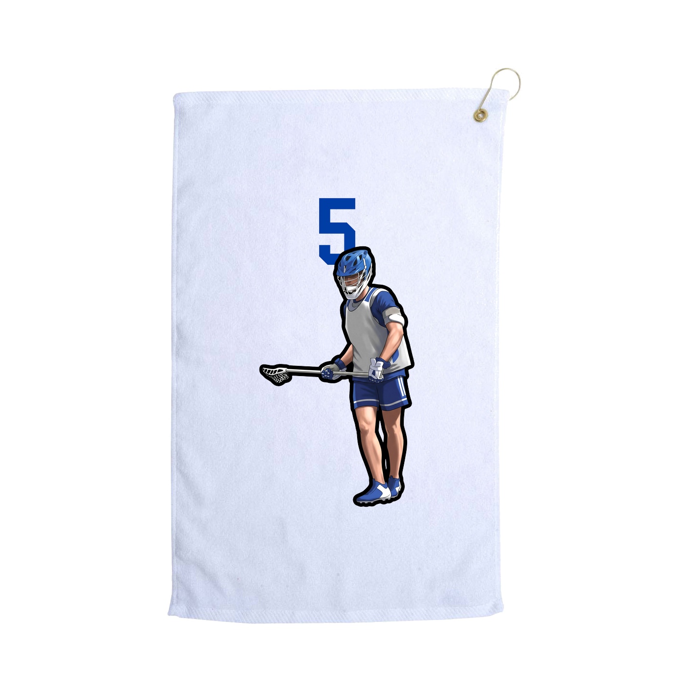 Golf Towel — Number Top in White