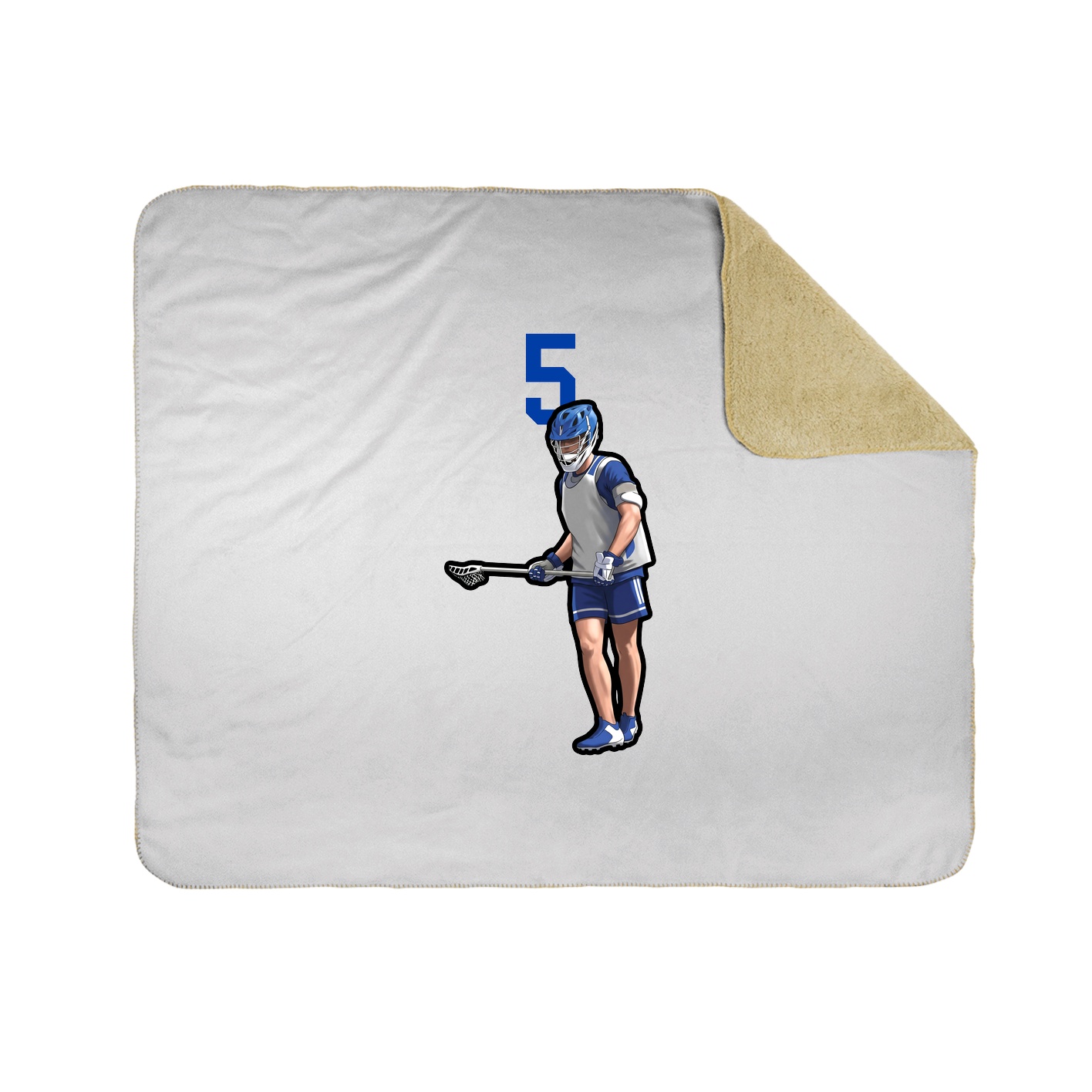 Throw Blanket — Number Top in White