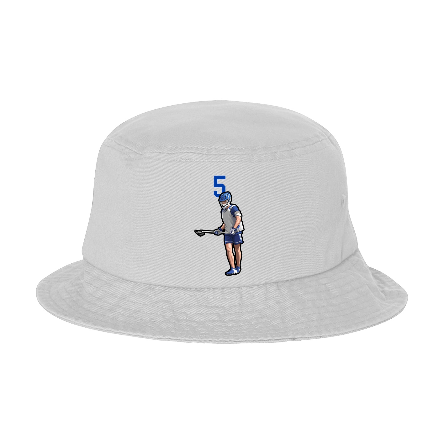 Bucket Cap — Number Top in White
