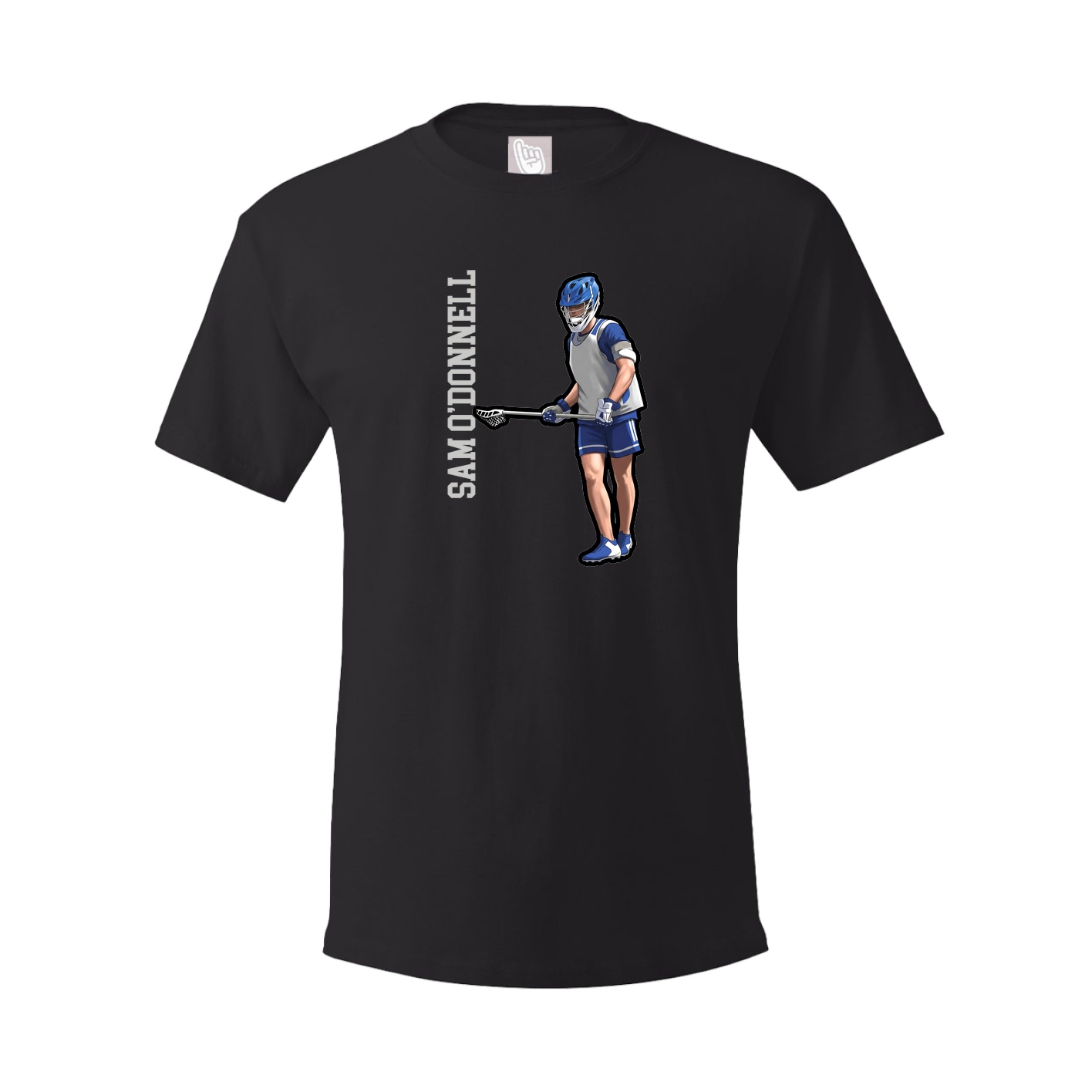 Youth Tee — Name Vertical in Black