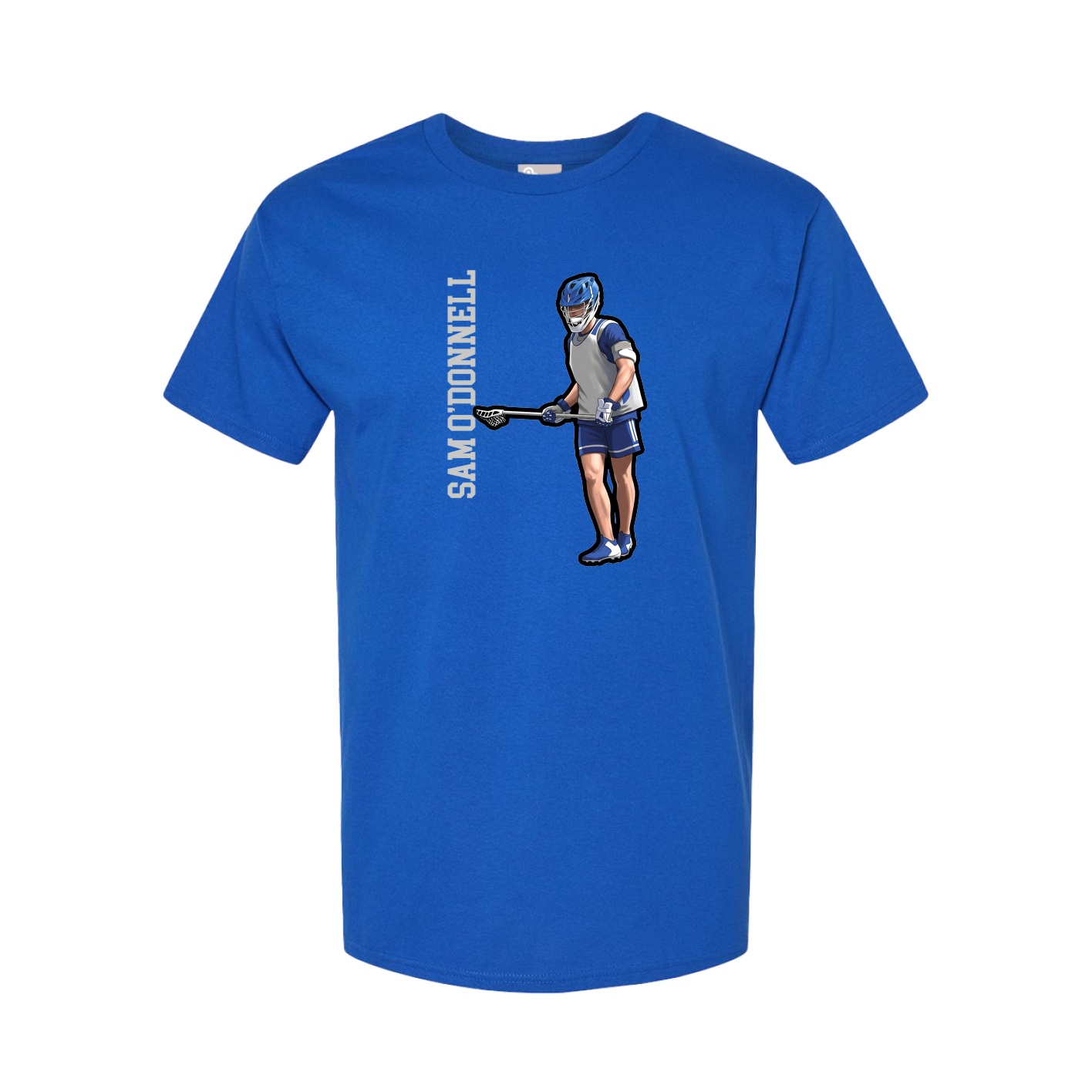 Youth Tee — Name Vertical in Royal