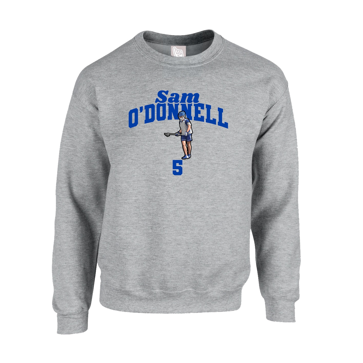 Fleece Crew — Signature Arch in Grey