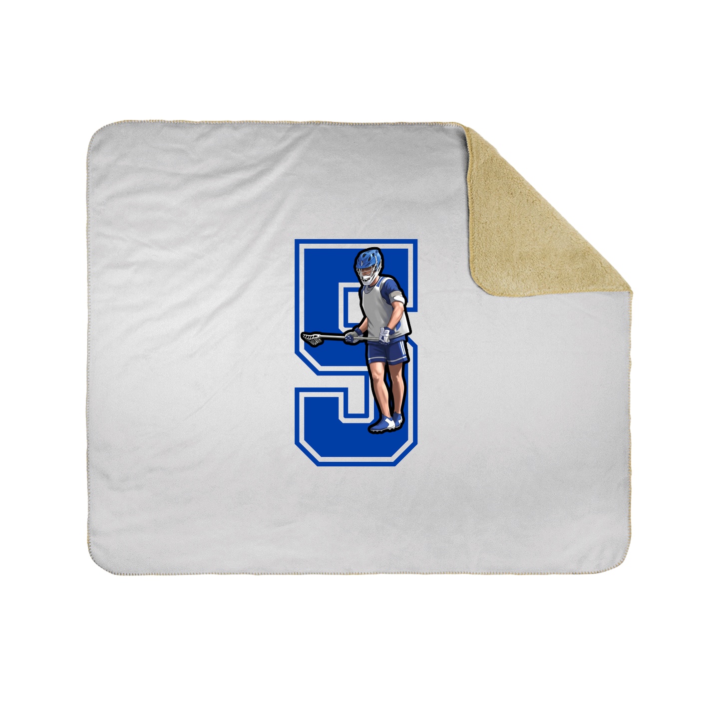 Throw Blanket — Number in White