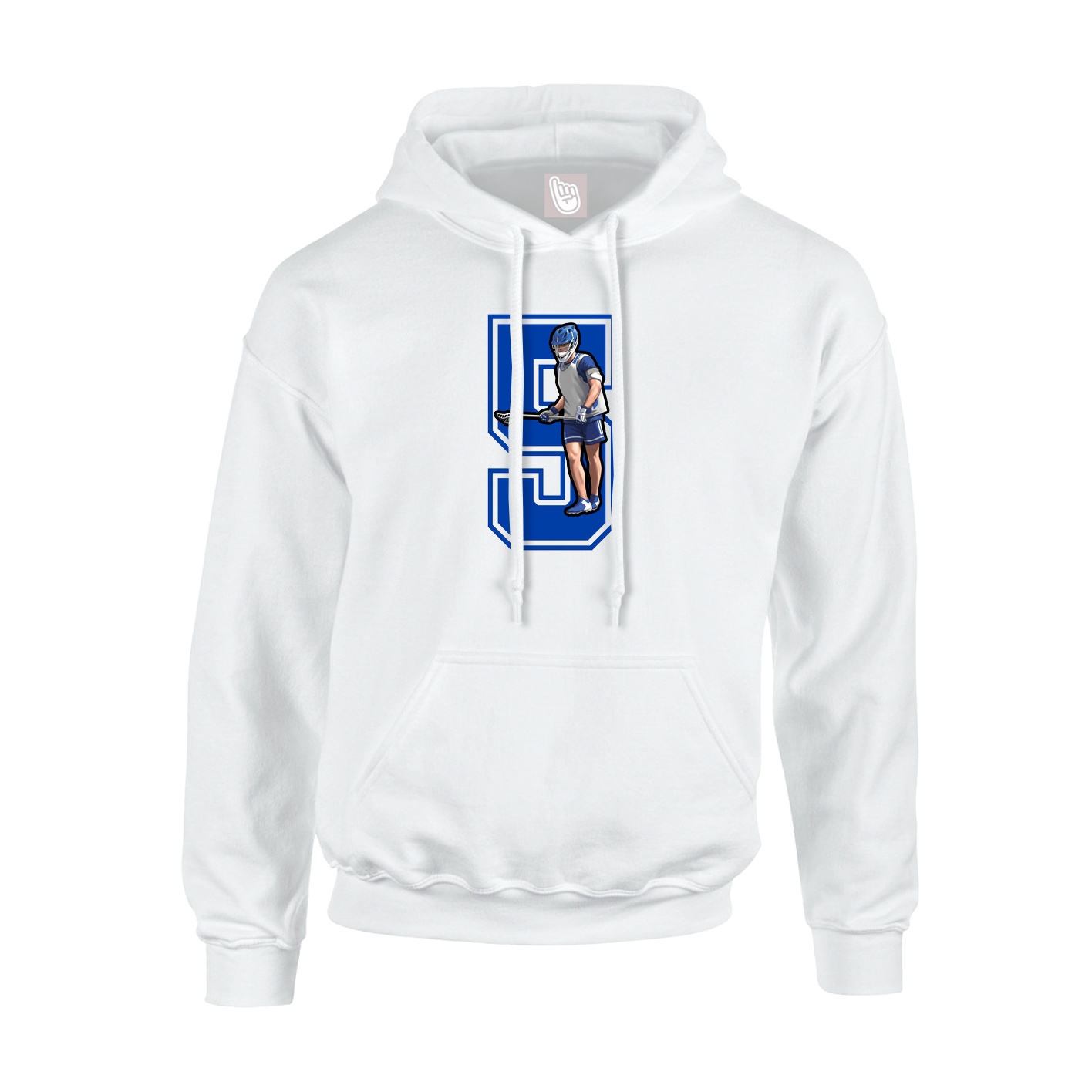 Youth Hoodie — Number in White