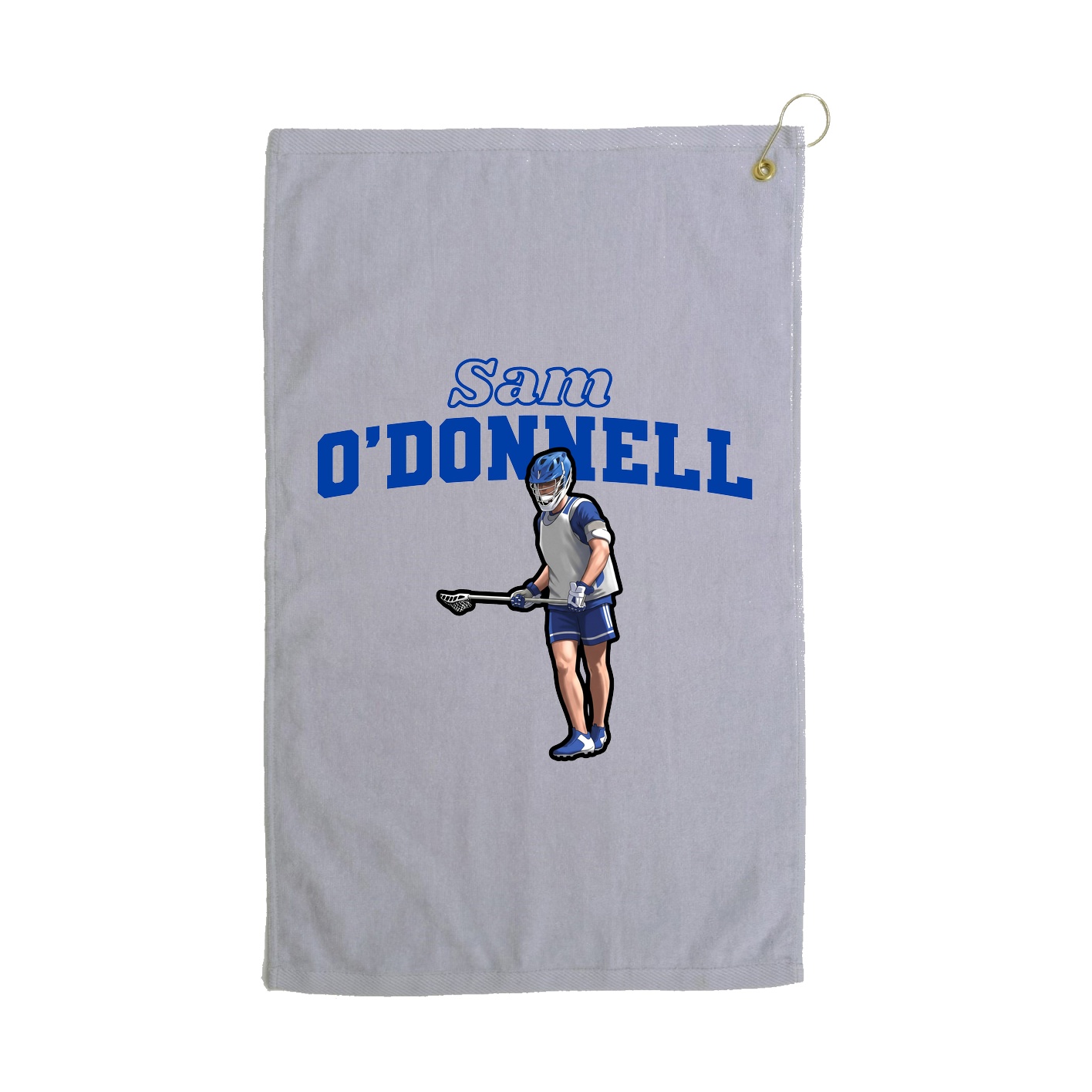 Golf Towel — Name Arch in Grey