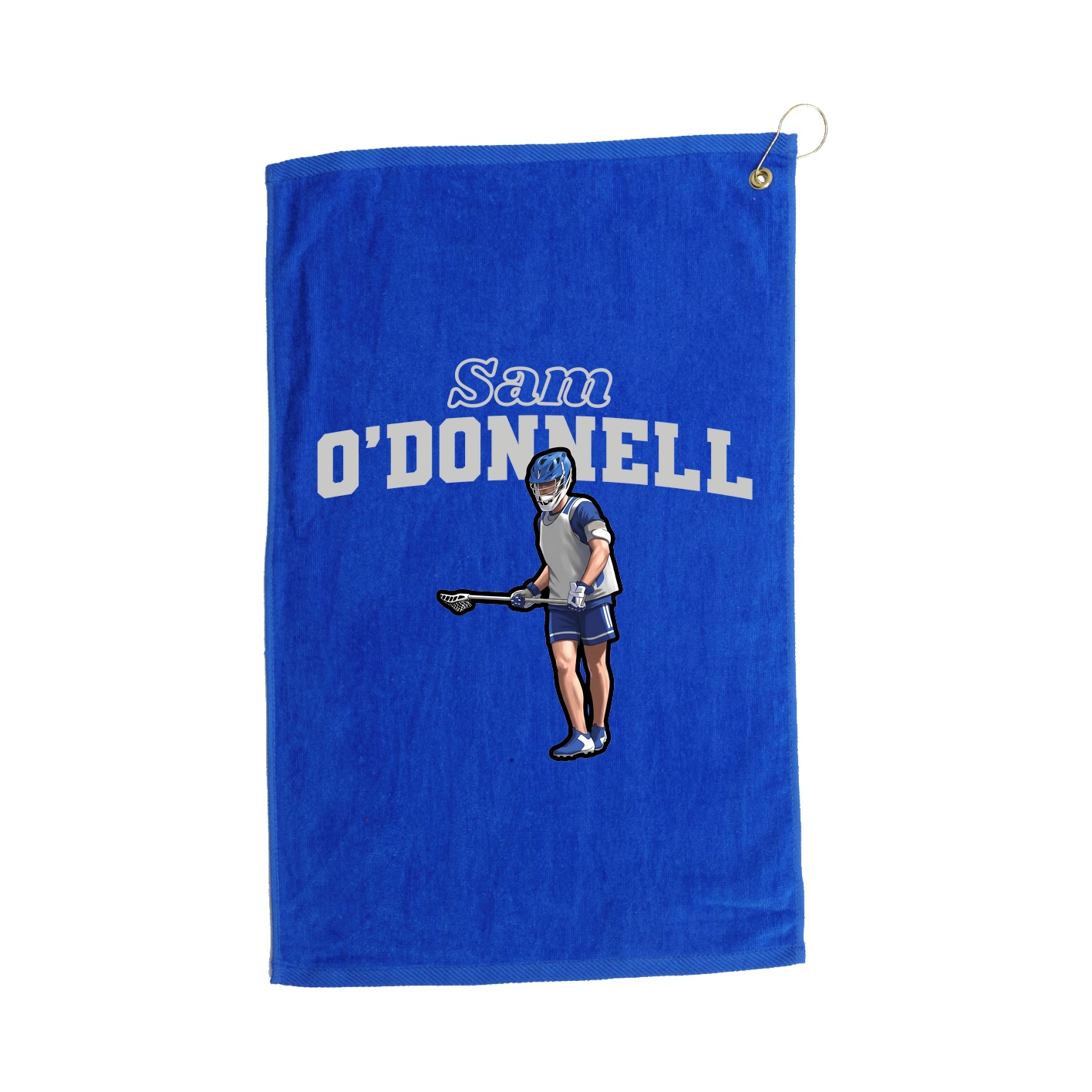Golf Towel — Name Arch in Royal