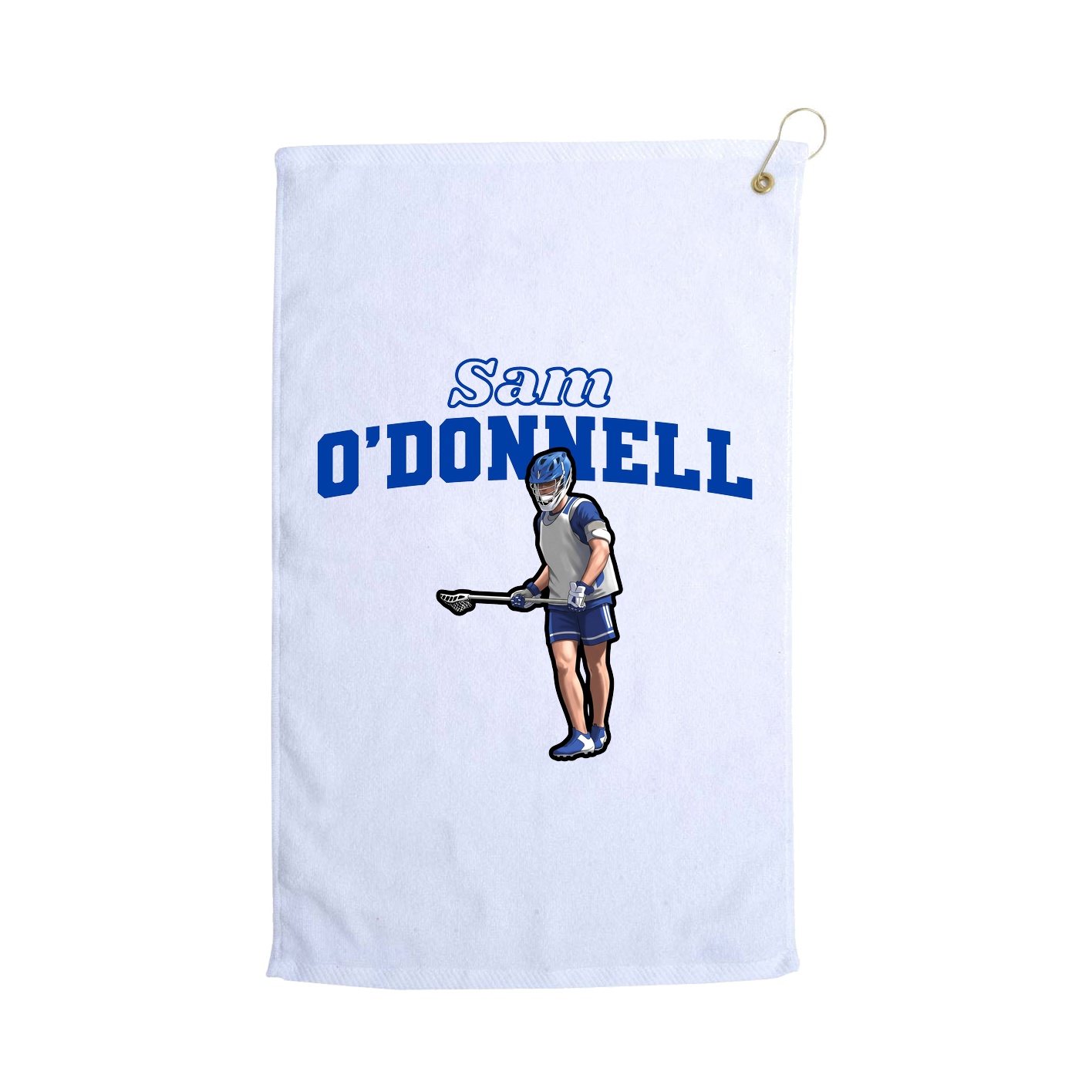Golf Towel — Name Arch in White