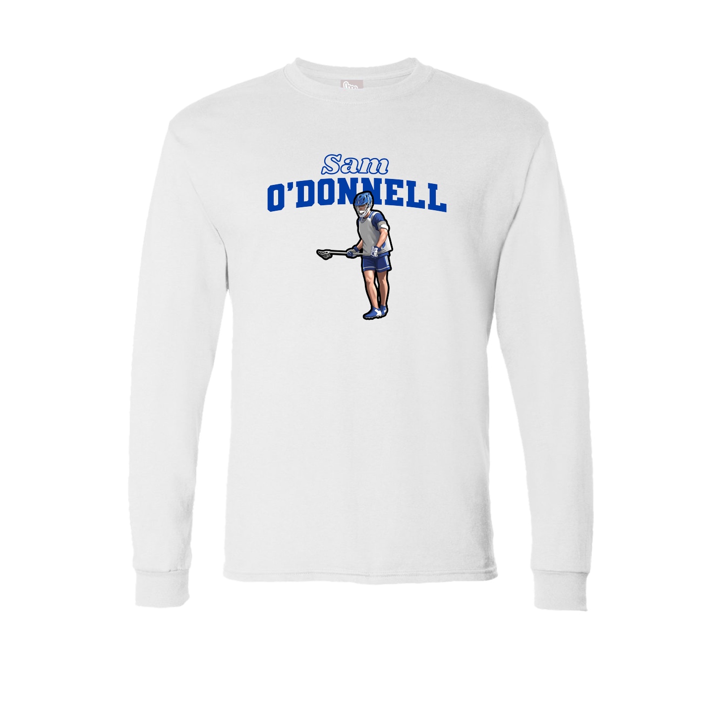Long Sleeve Tee — Name Arch in White