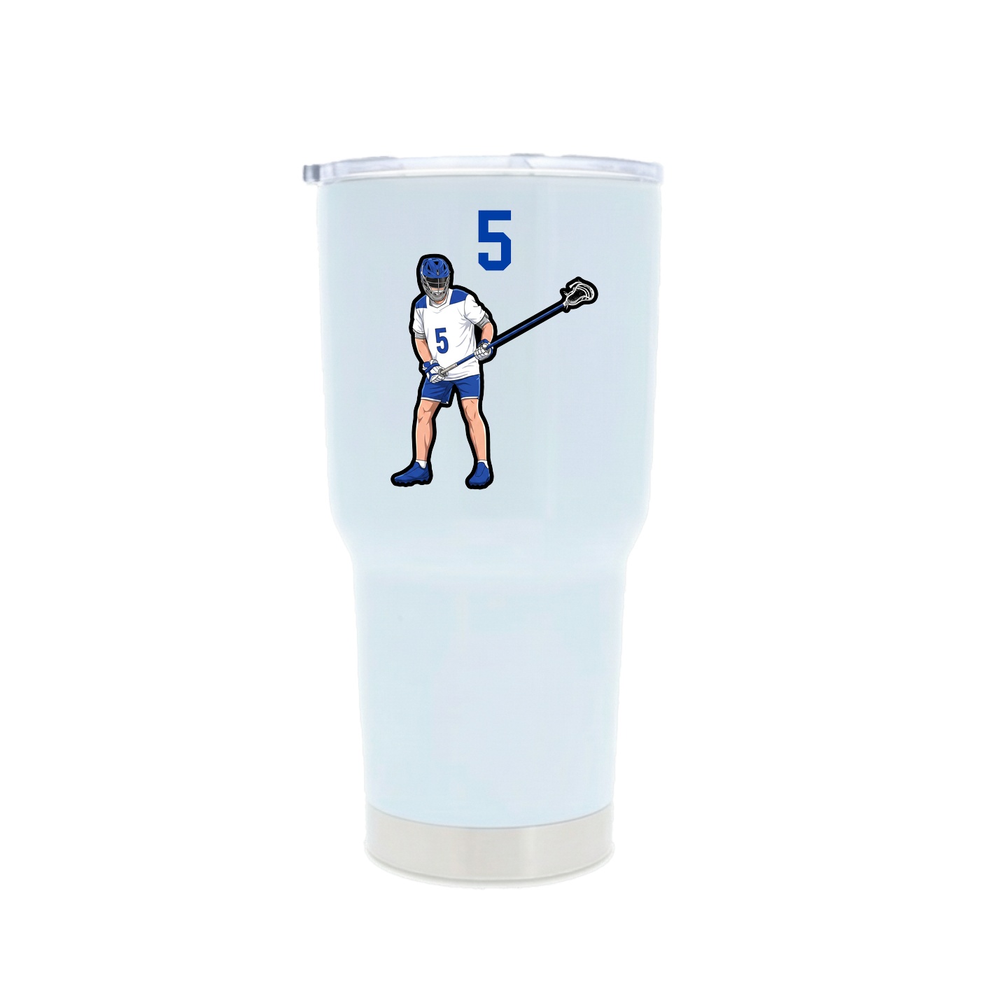 30oz Stainless Steel Tumbler — Number Top in White