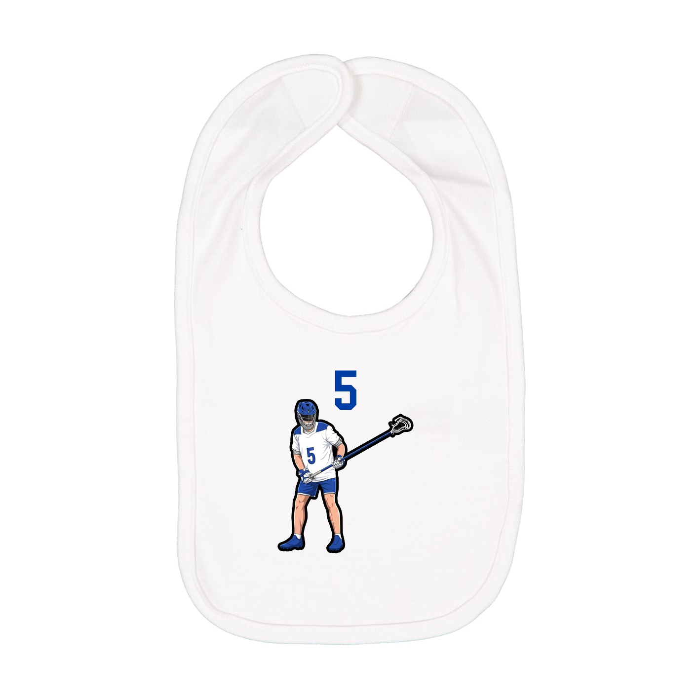 Infant Bib — Number Top in White