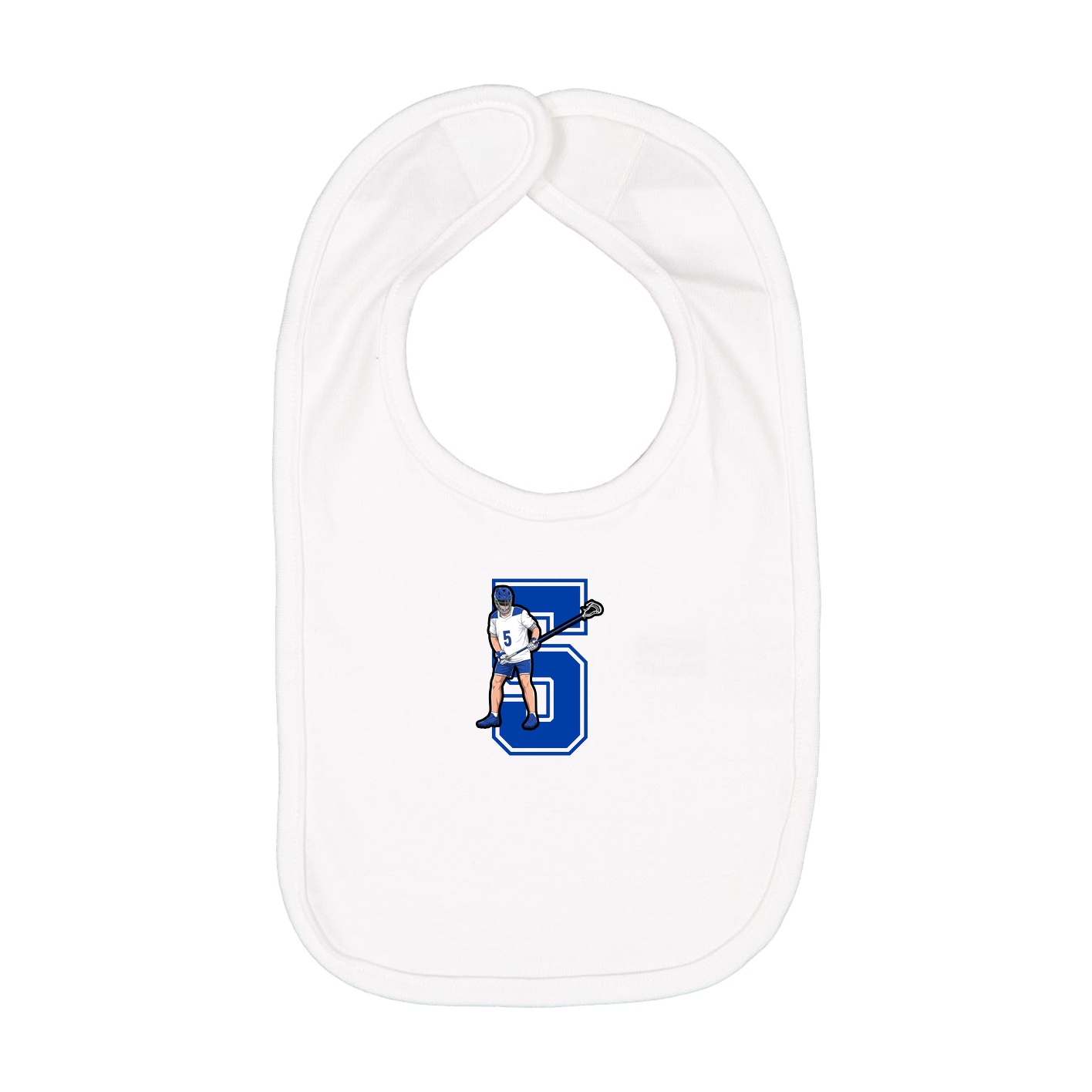 Infant Bib — Number in White