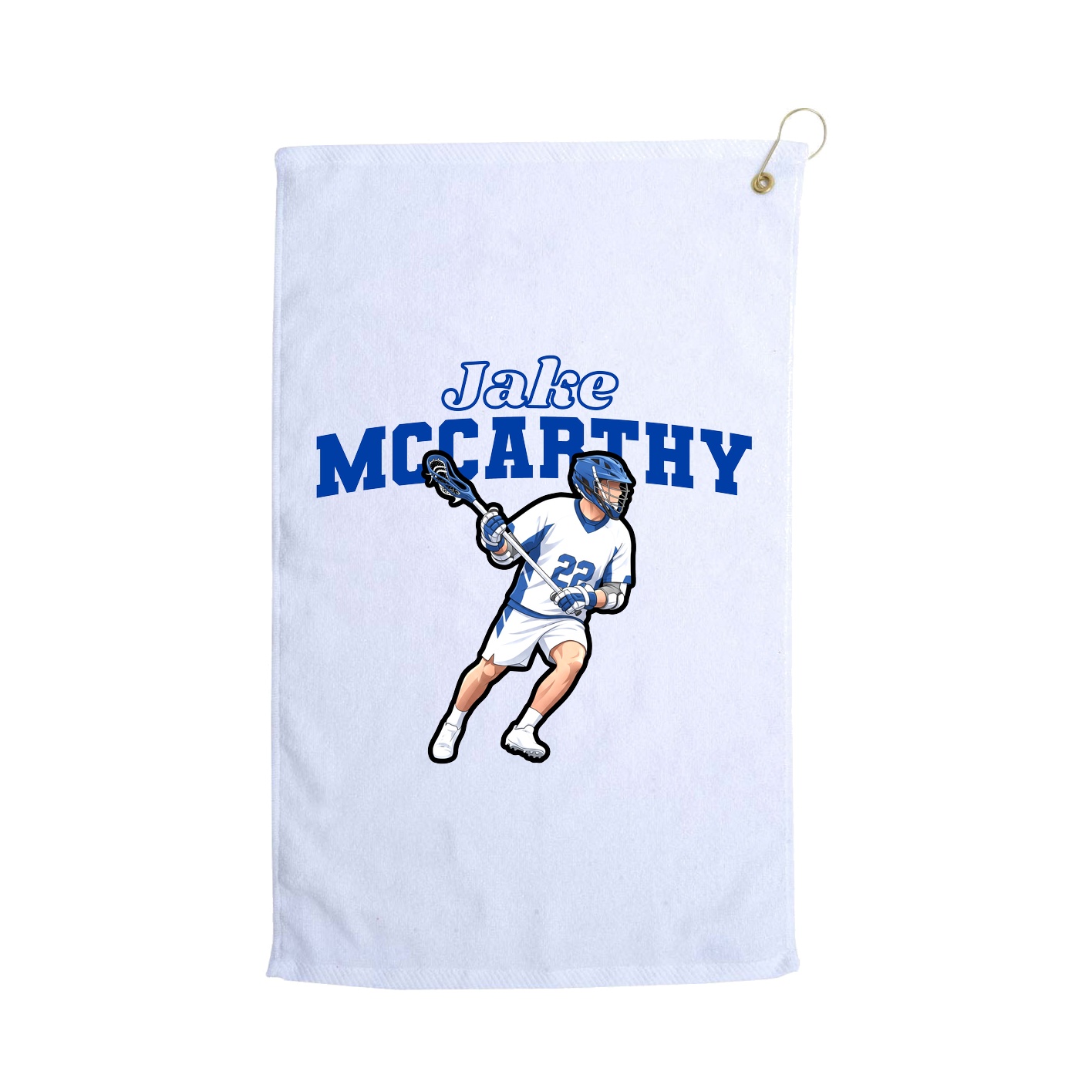 Golf Towel — Name Arch in White