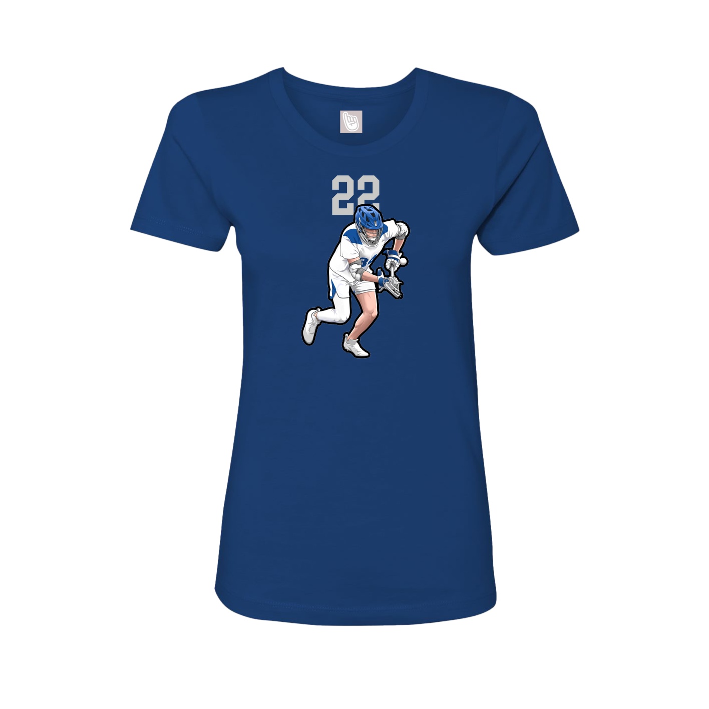 Womens Tee — Number Top in Royal
