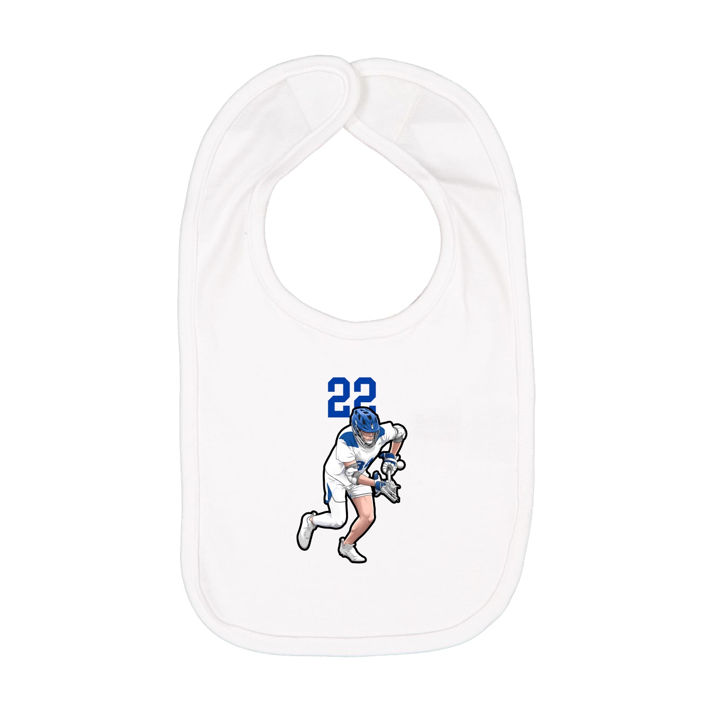 Infant Bib — Number Top in White