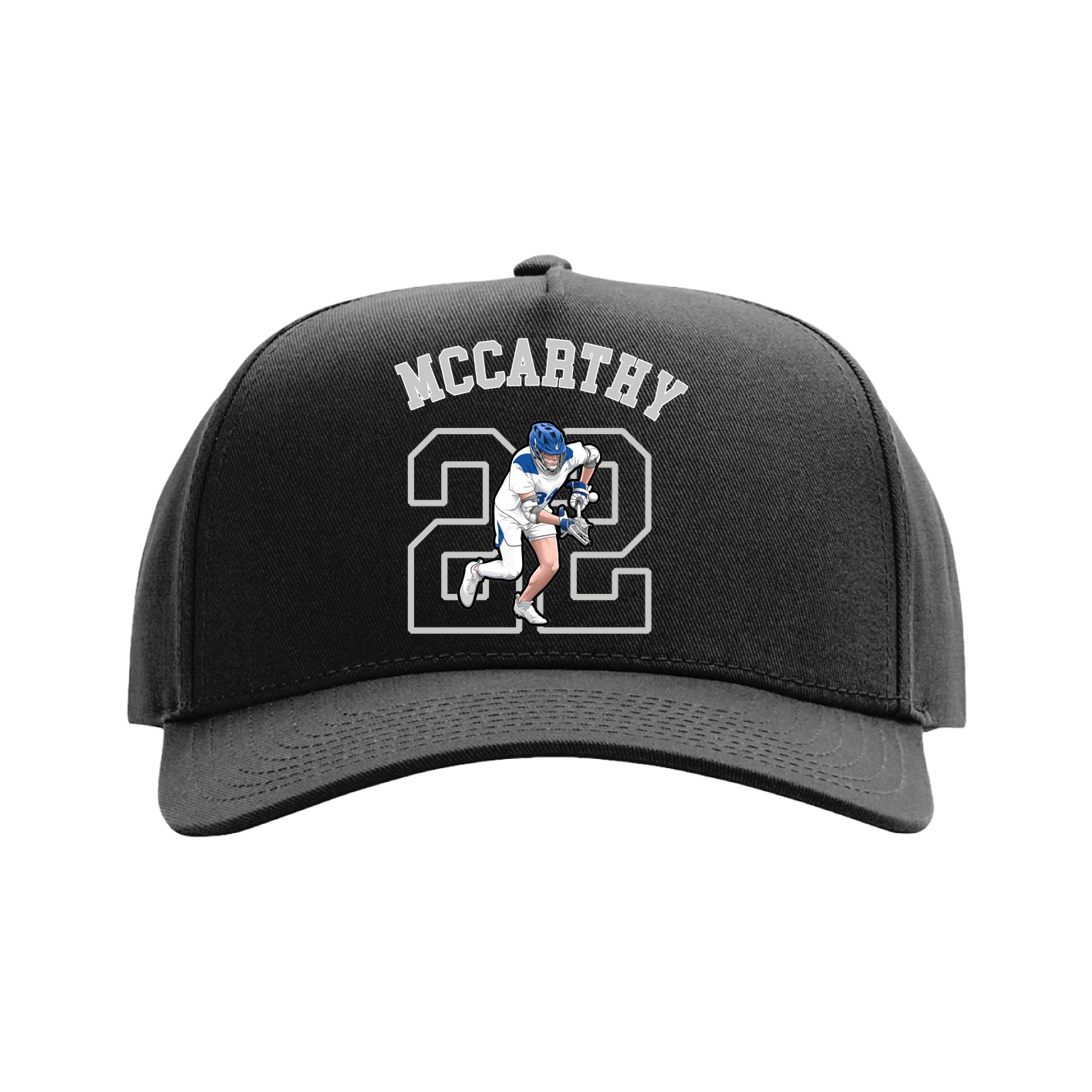 Full Fabric Five-Panel Champ Cap — Shirsey Arch in Black