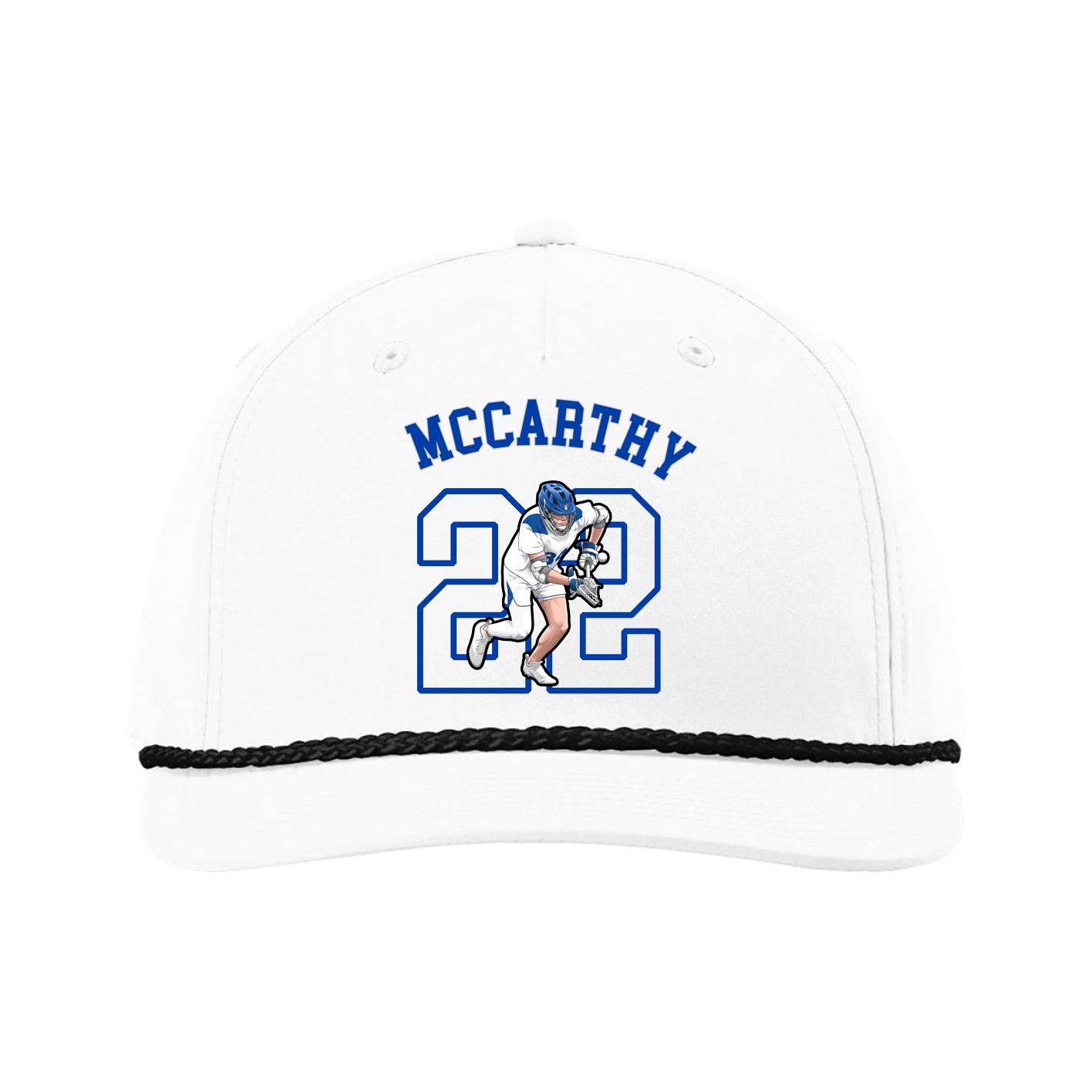 Five-Panel Classic Rope Cap — Shirsey Arch in White