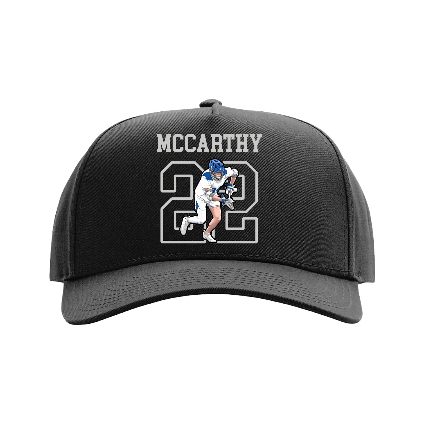 Full Fabric Five-Panel Champ Cap — Shirsey in Black