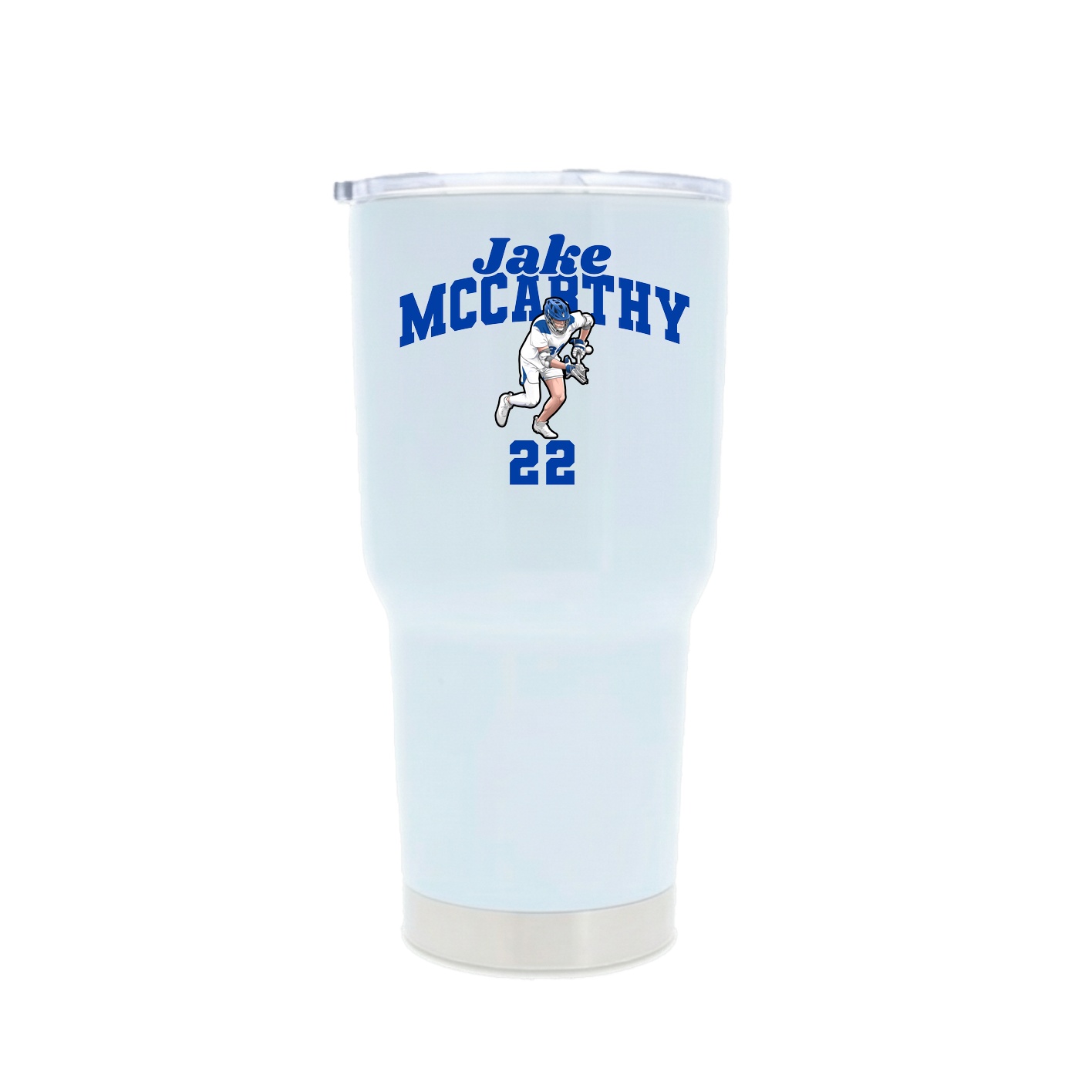 30oz Stainless Steel Tumbler — Signature Arch in White