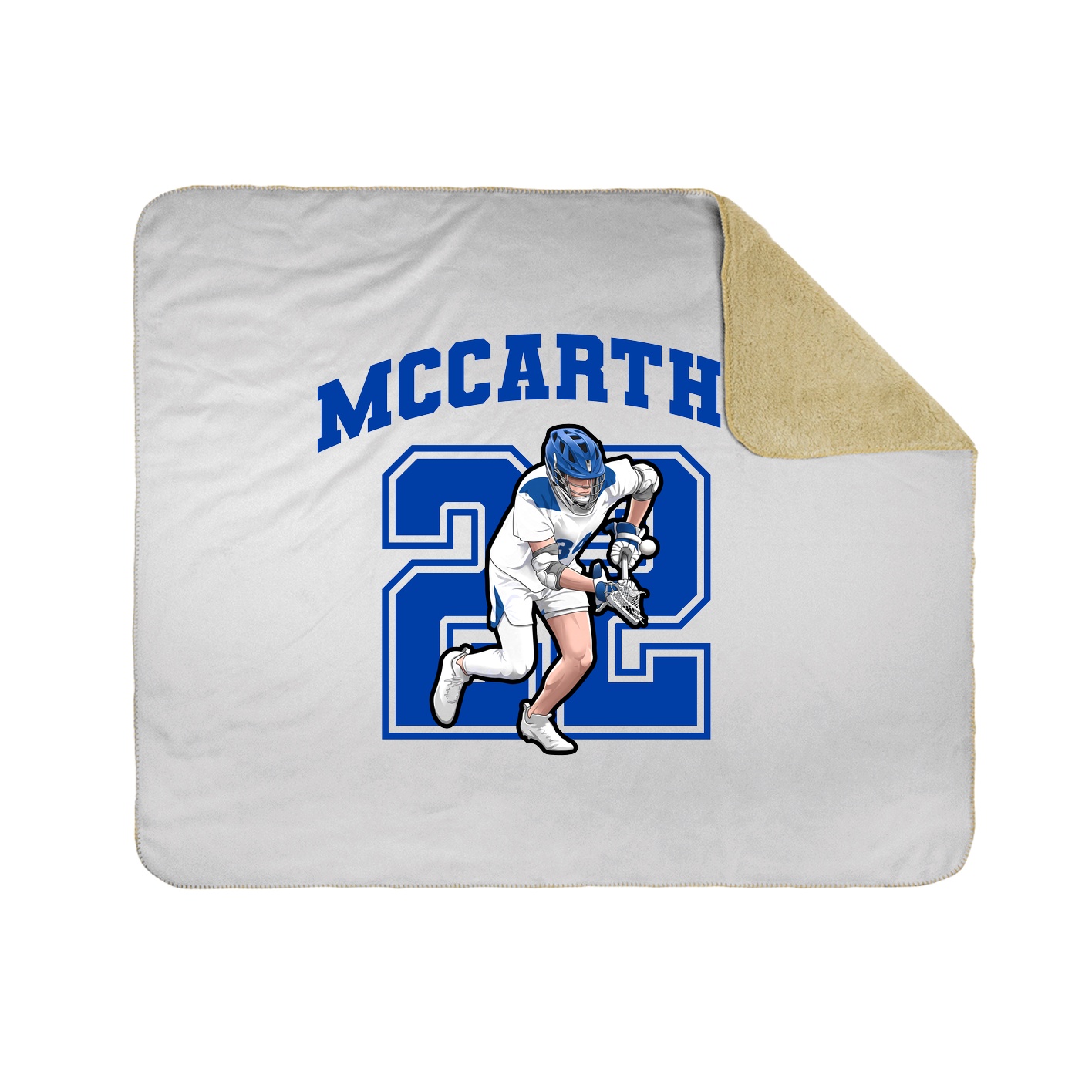 Throw Blanket — Number in White