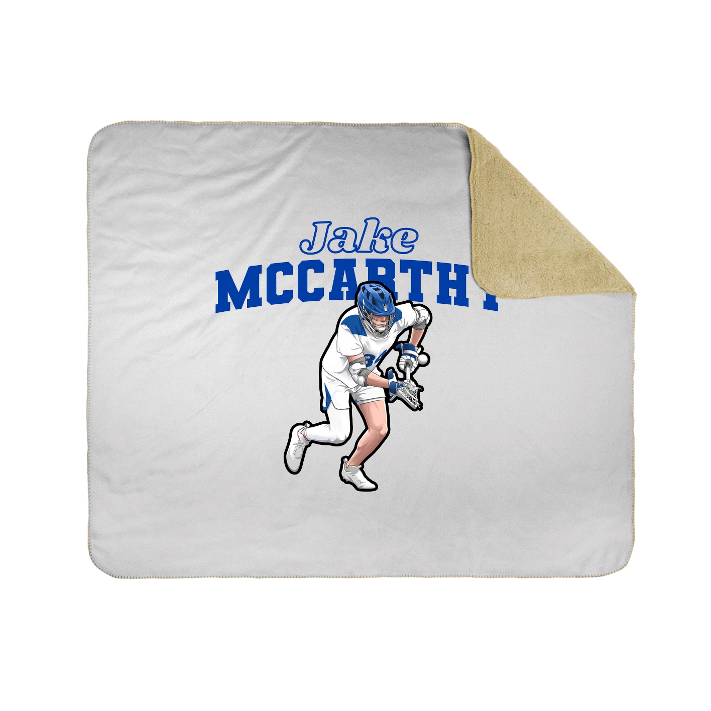 Throw Blanket — Name Arch in White