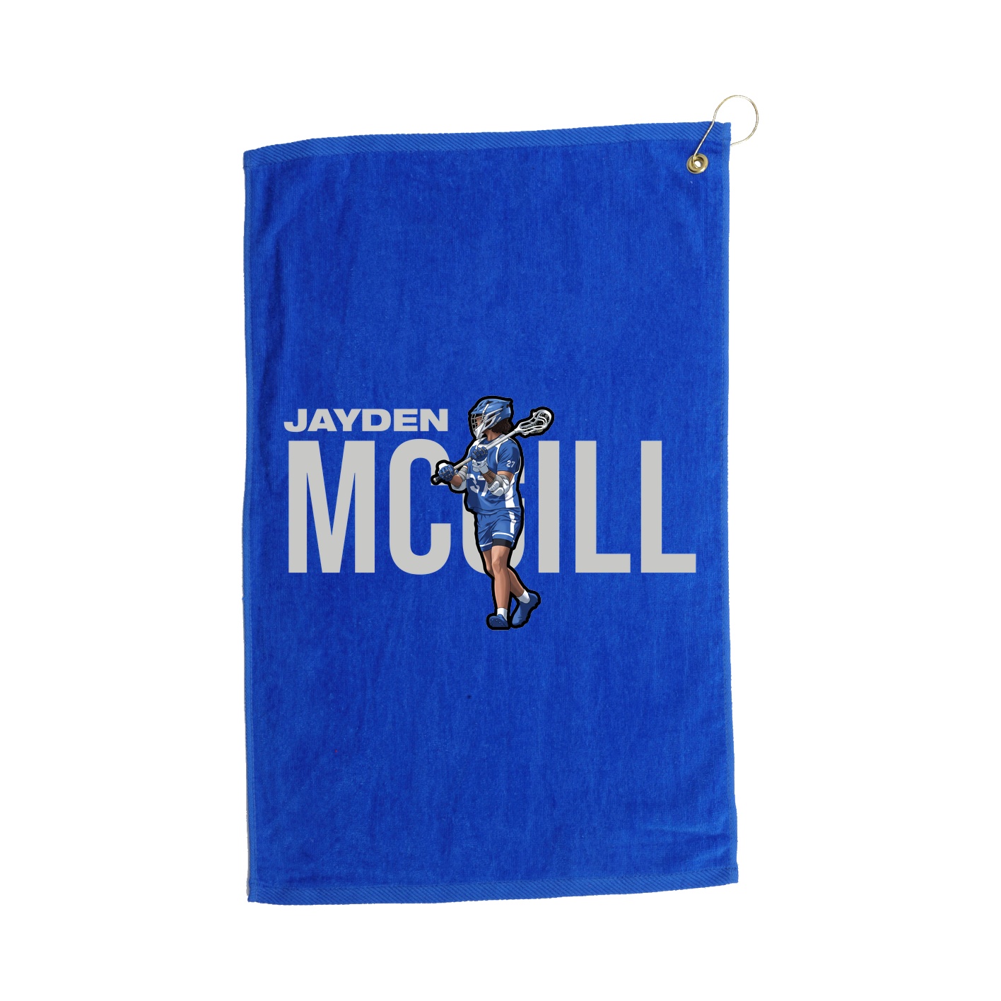 Golf Towel — Player Name in Royal