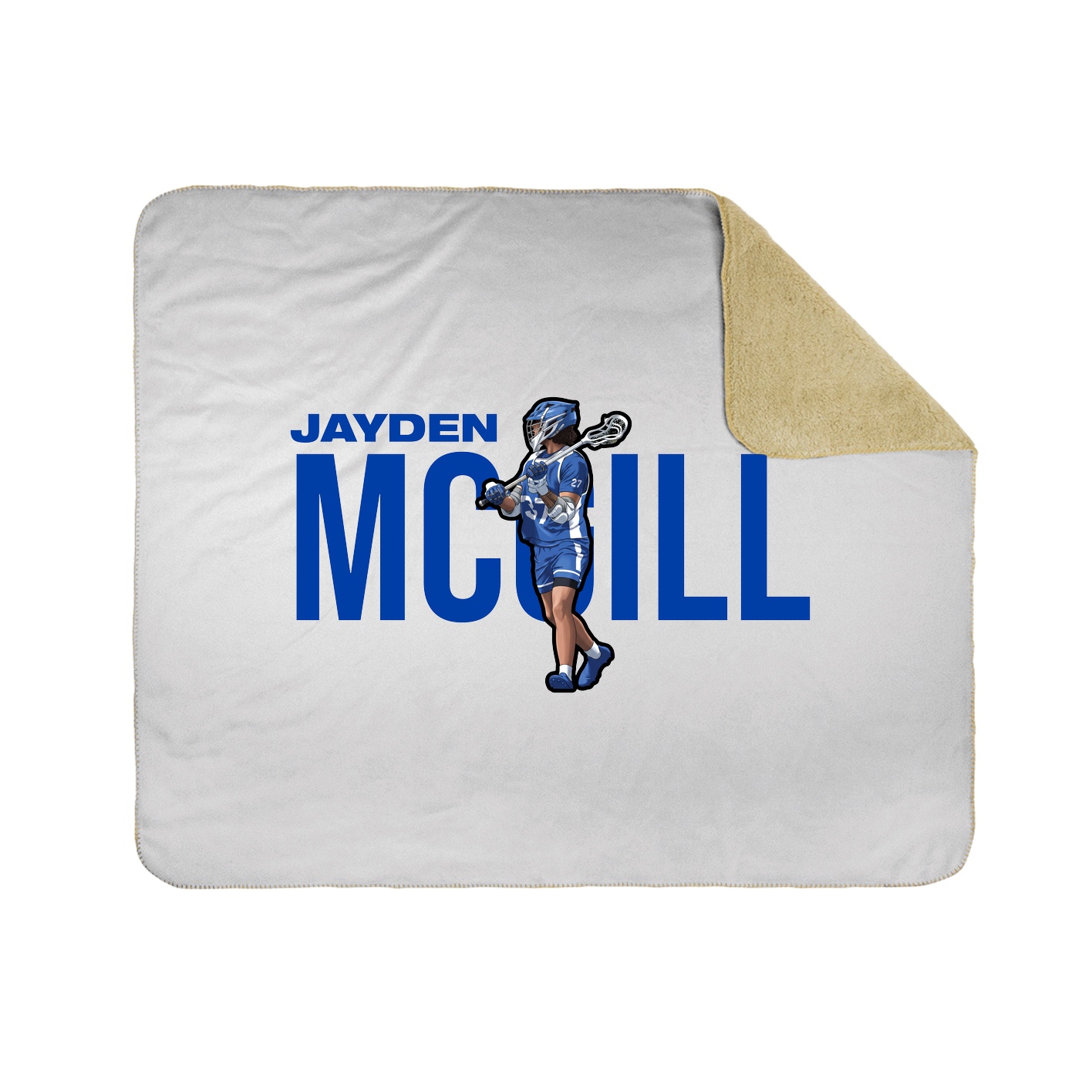 Throw Blanket — Player Name in White