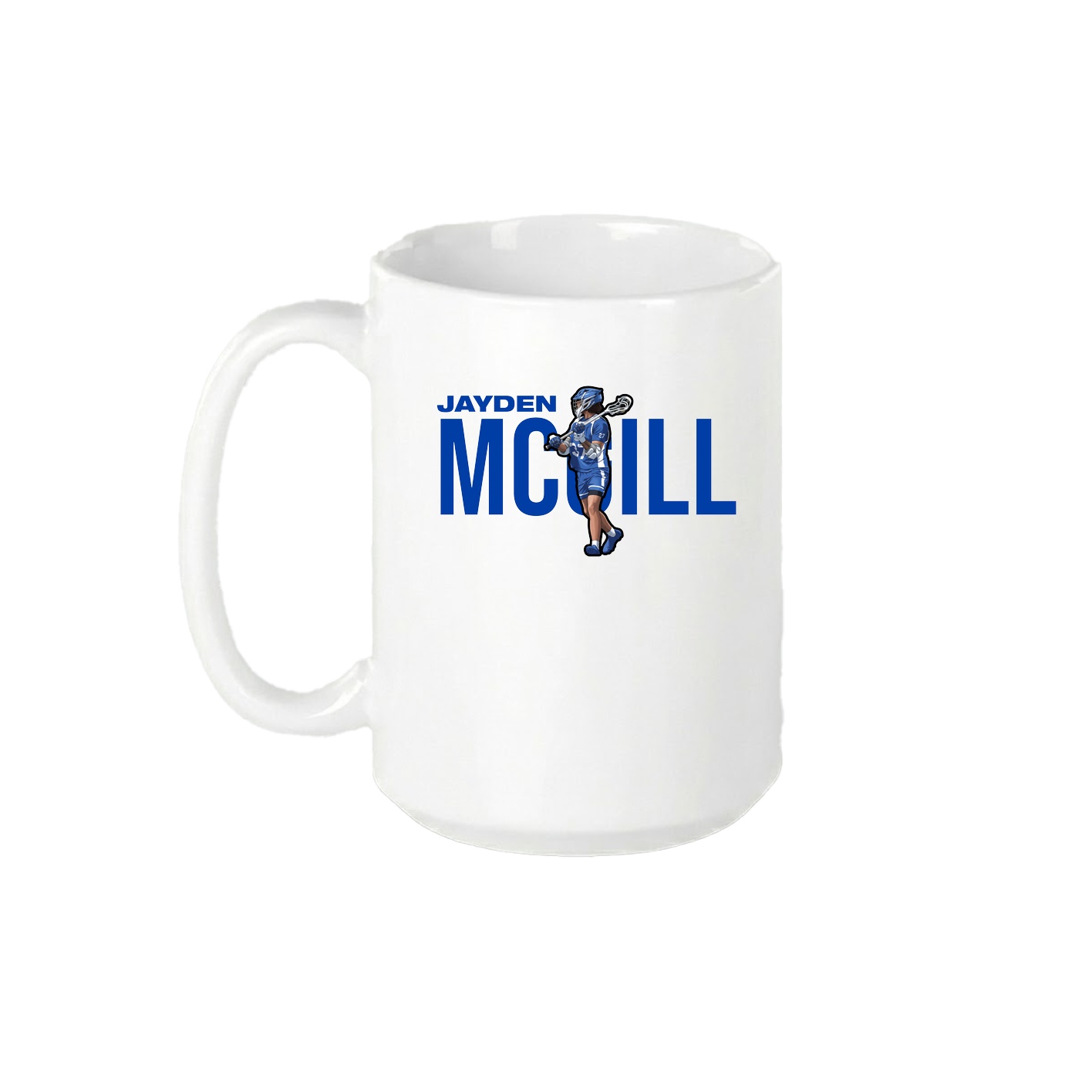 15oz Coffee Mug — Player Name in White