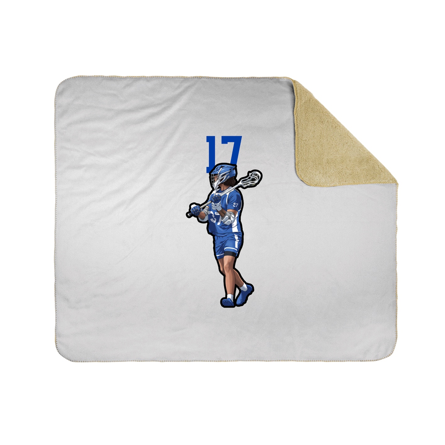 Throw Blanket — Number Top in White