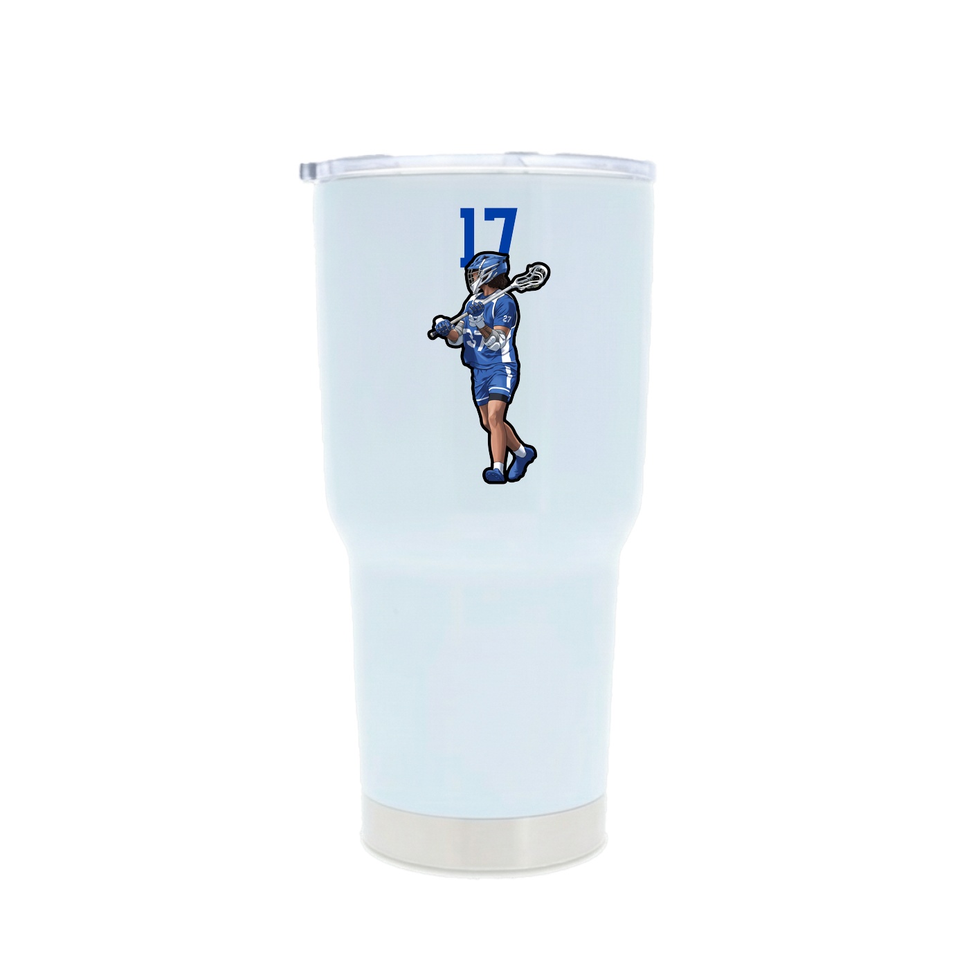 30oz Stainless Steel Tumbler — Number Top in White