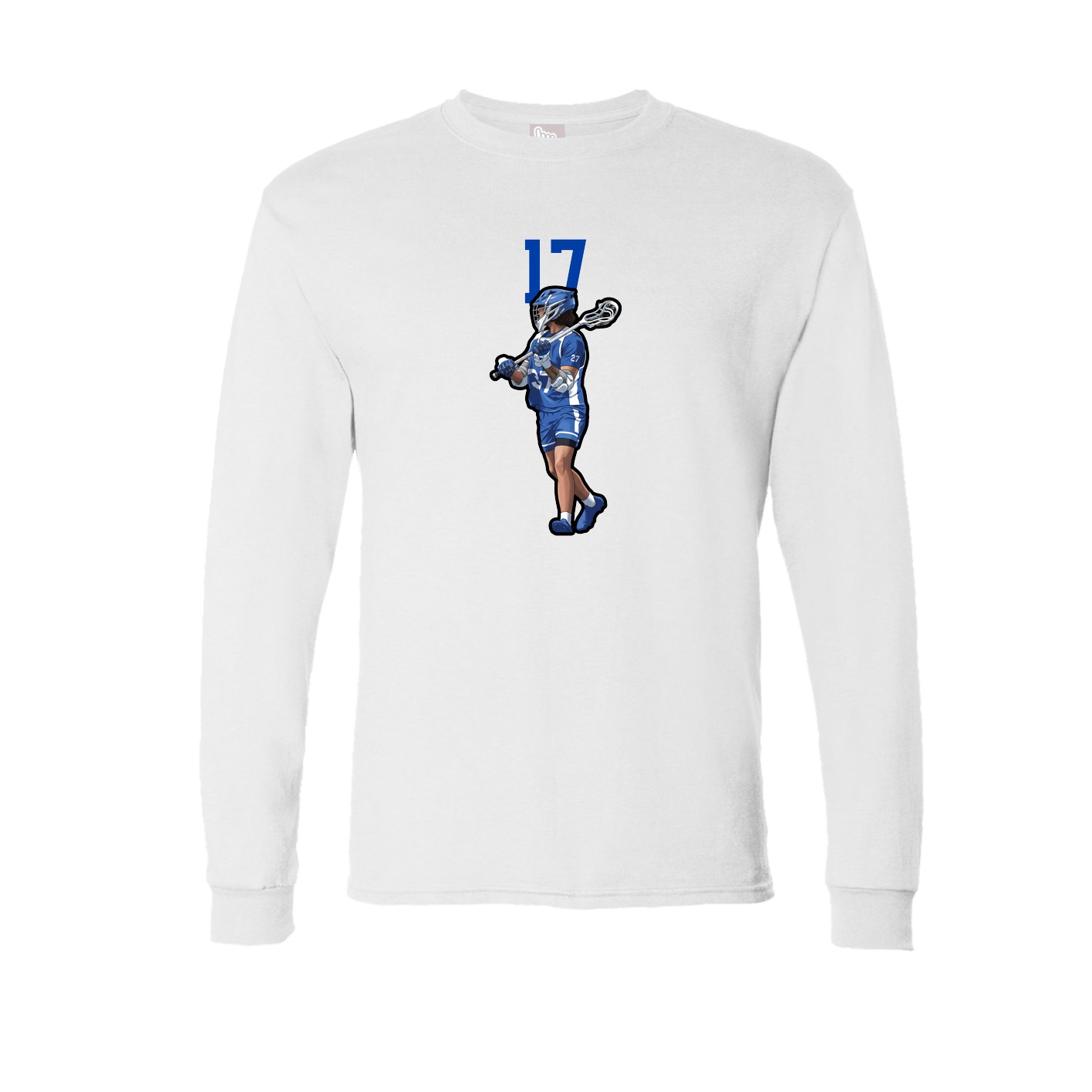 Long Sleeve Tee — Number Top in White