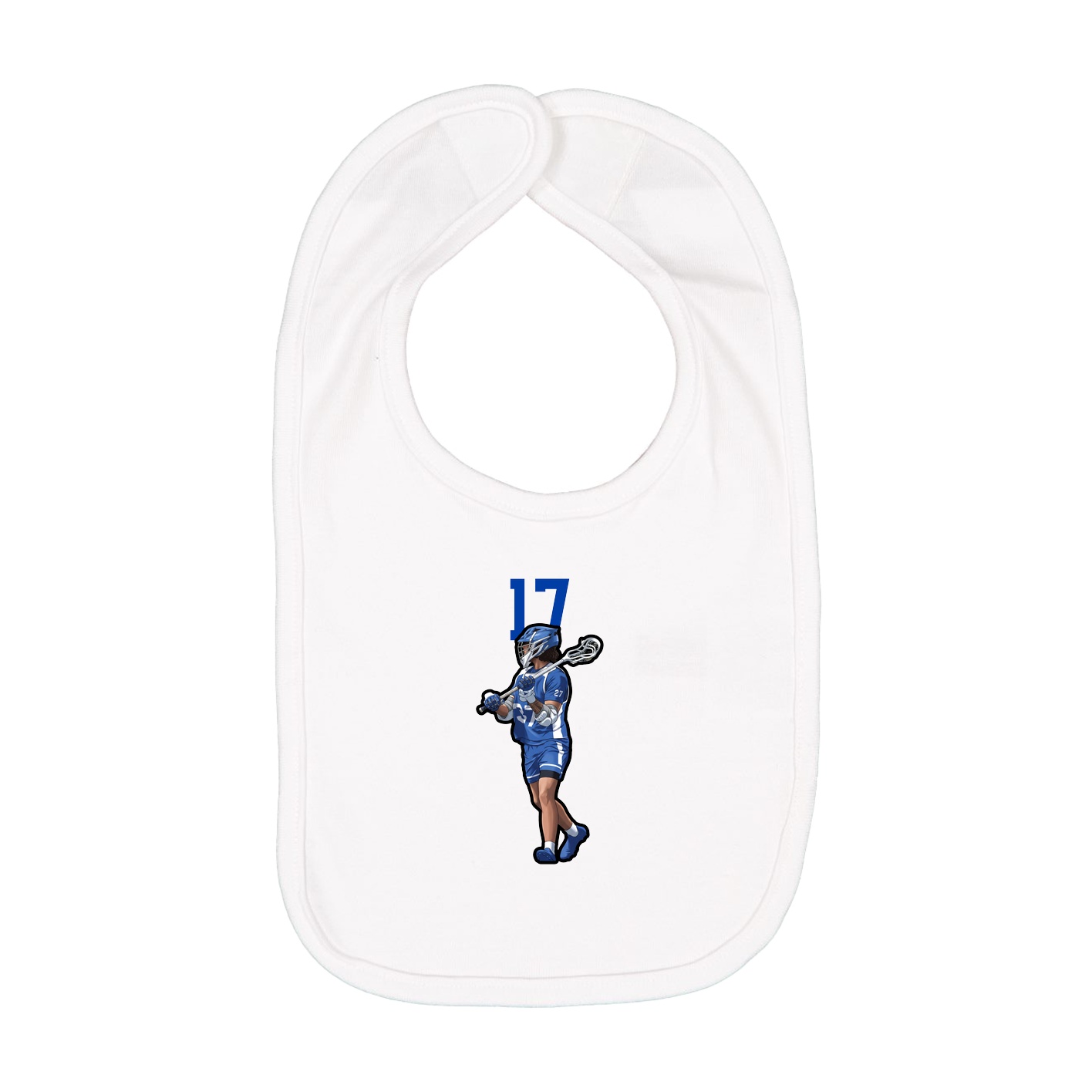 Infant Bib — Number Top in White