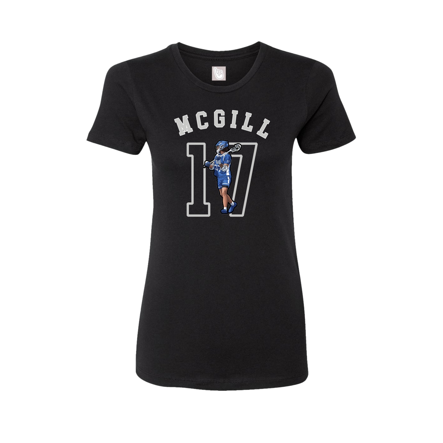 Fitted Women's Tee — Shirsey Arch in Black