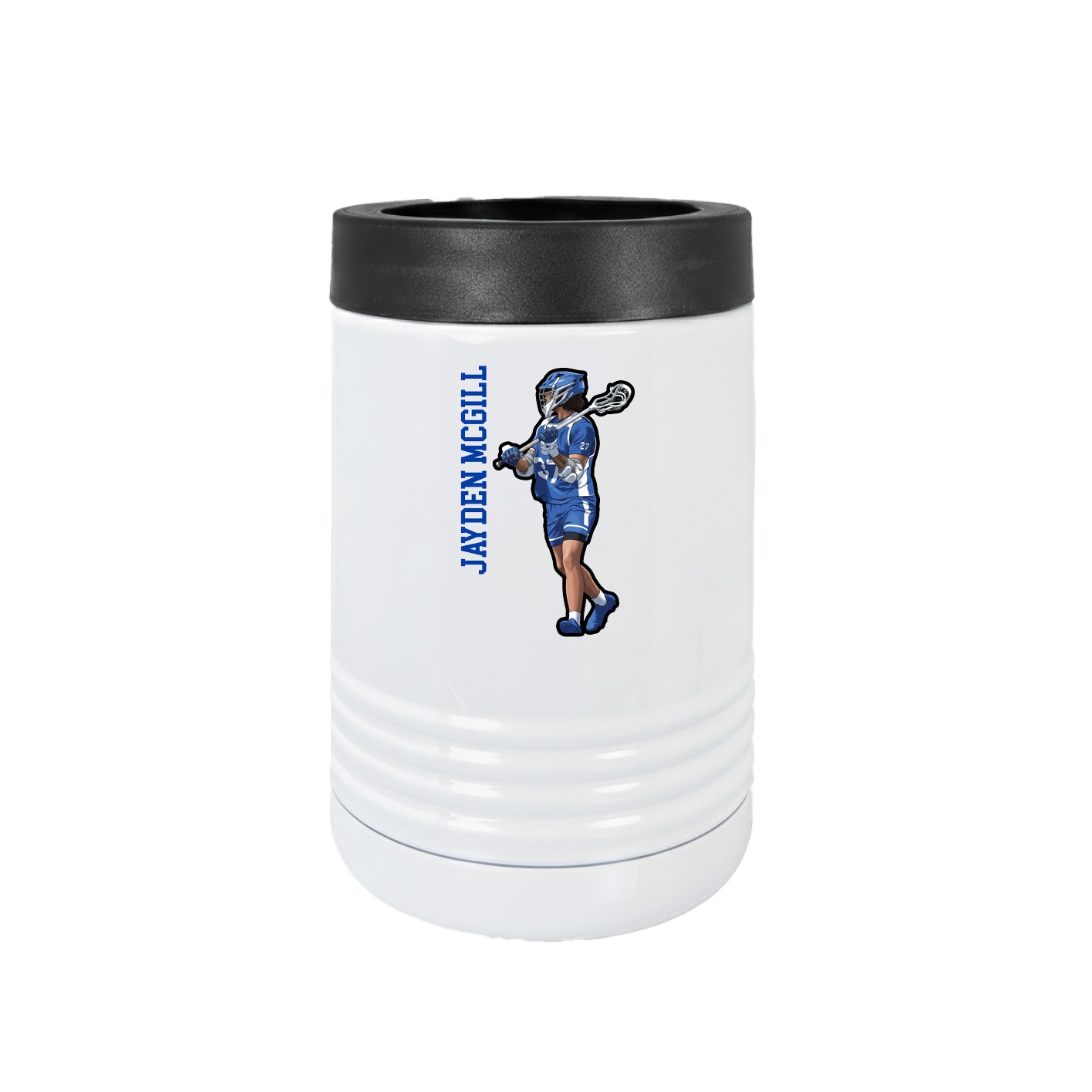 Beverage Holder — Name Vertical in White