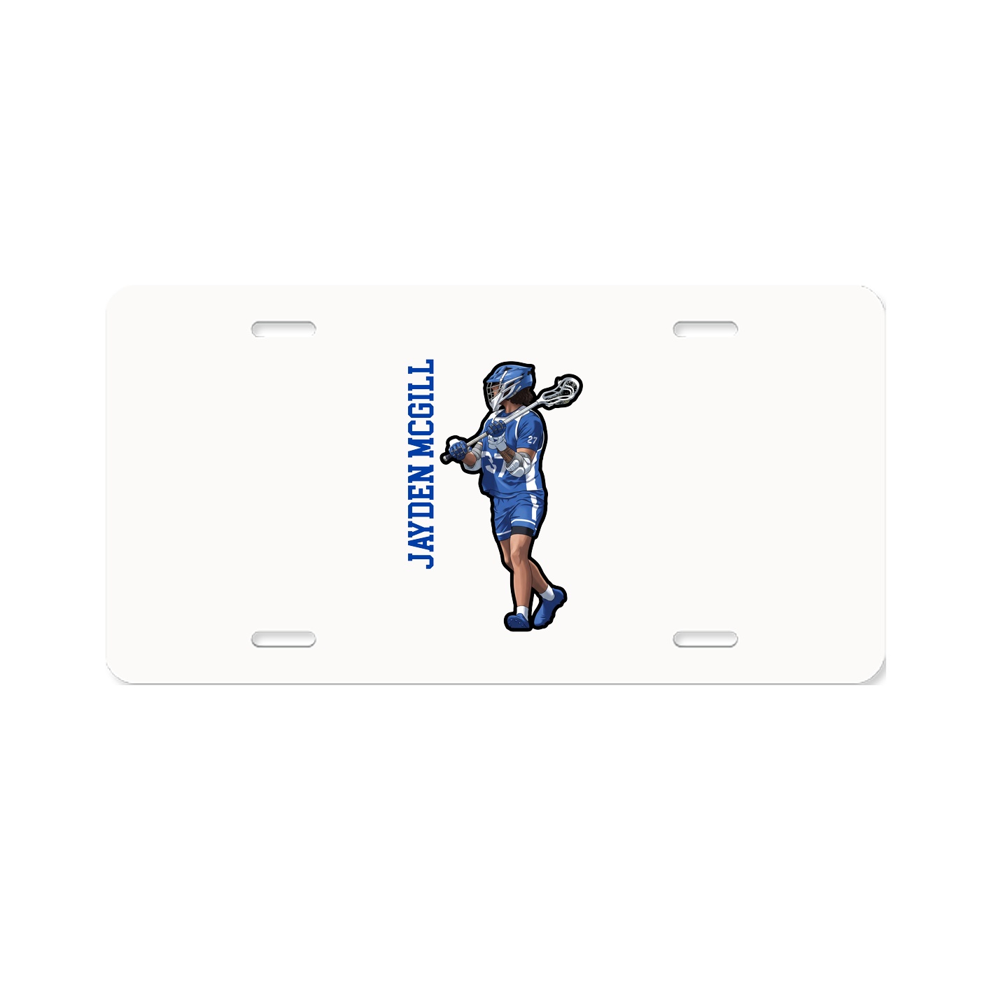 License Plate — Name Vertical in Classic