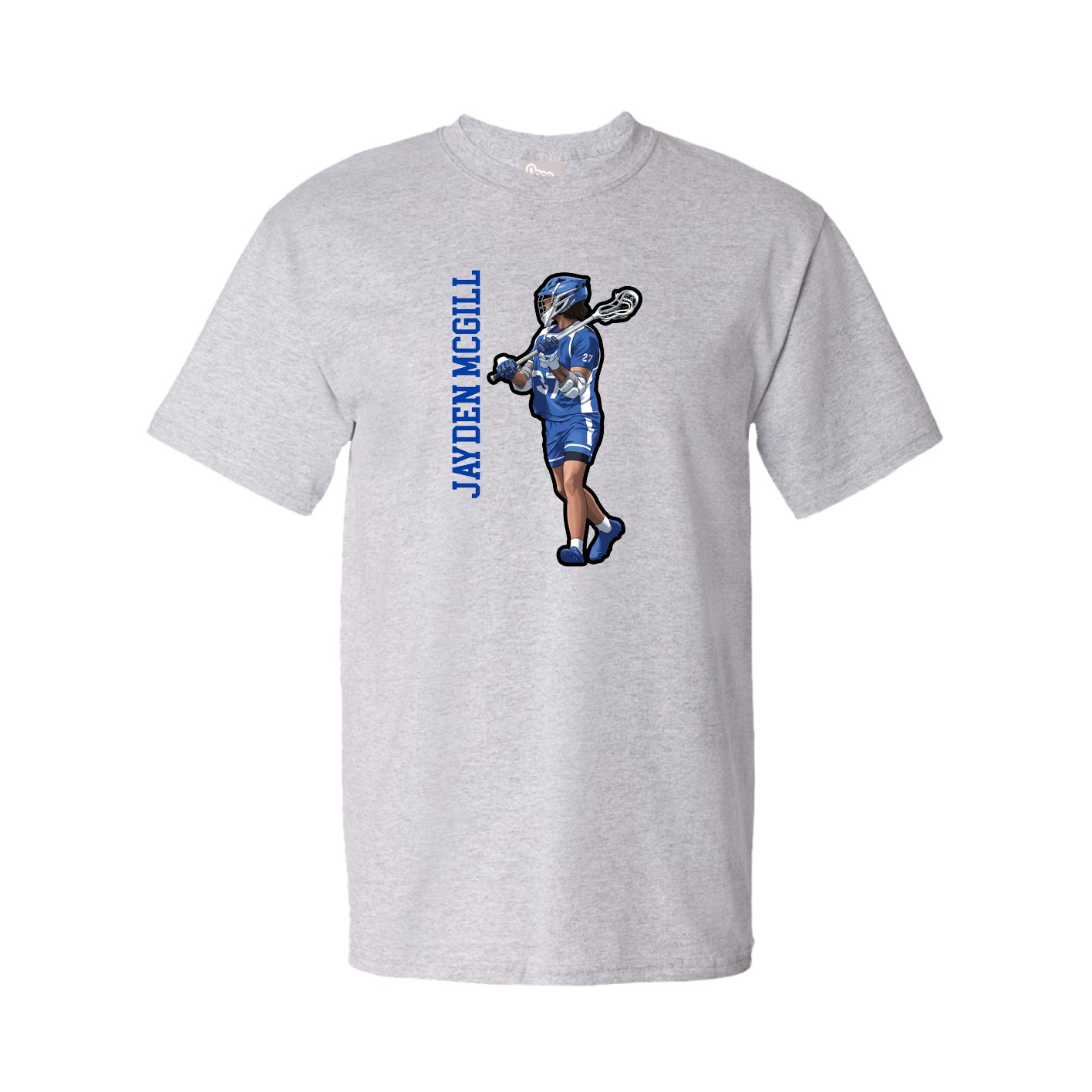 Tee — Name Vertical in Grey