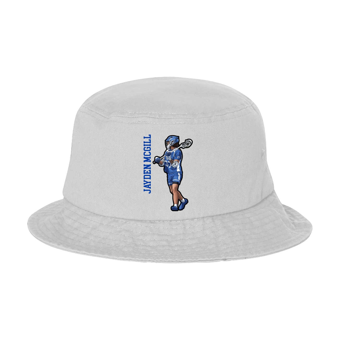 Bucket Cap — Name Vertical in White